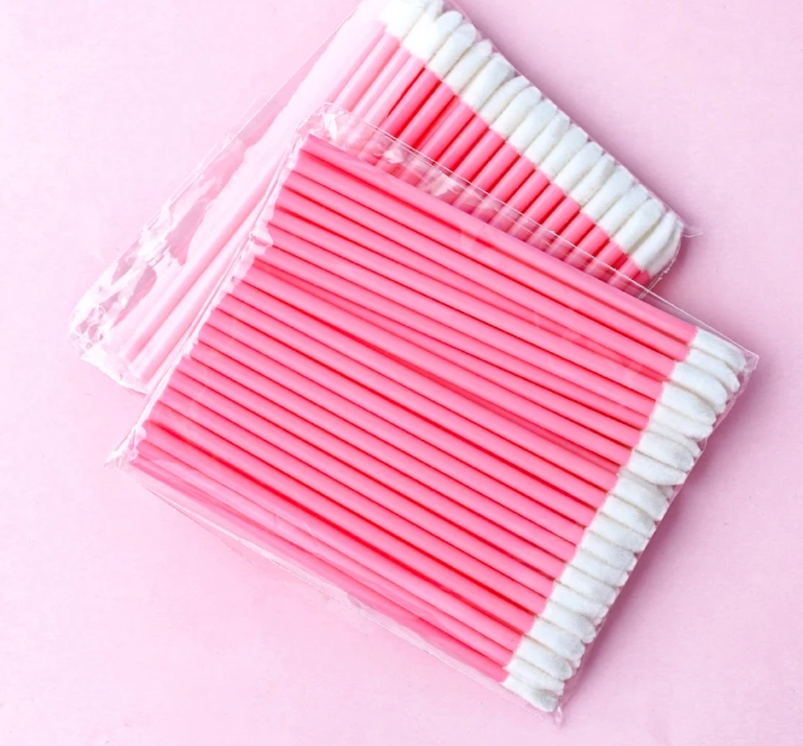 Valymo šepeteliai/ lūpų aplikatoriai 50 vnt.