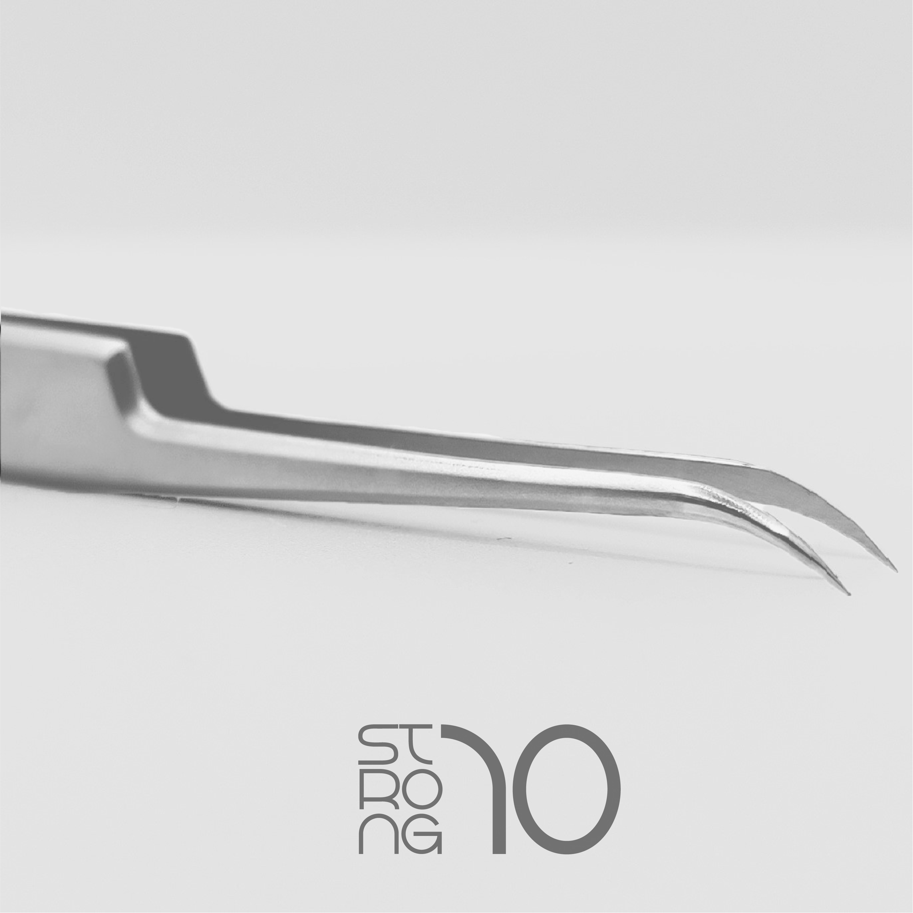 "Lašė" Strong 10 pincetas blakstienų priauginimui