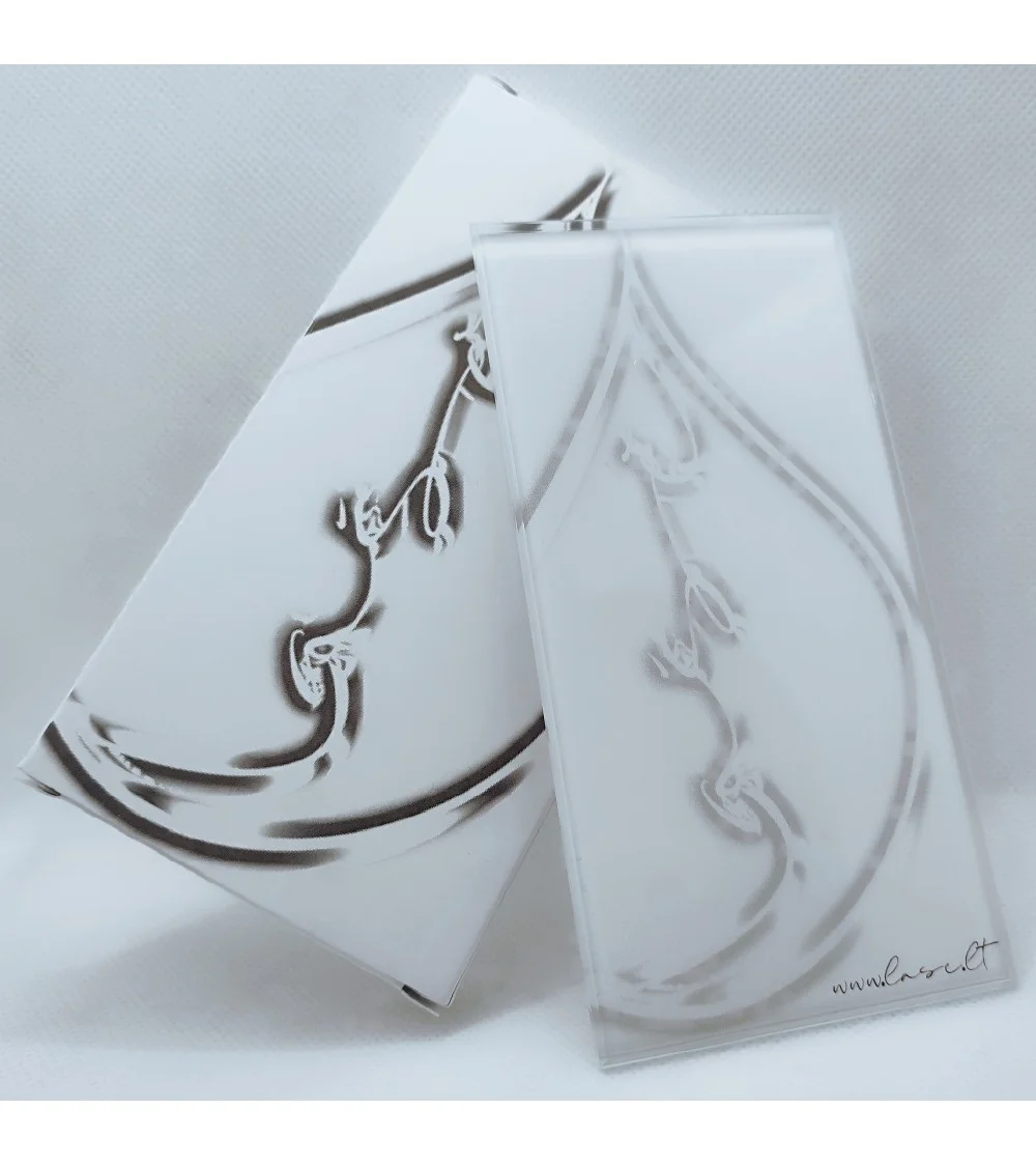 "Lašė" Didelė stiklinė paletė blakstienoms, 7x14cm