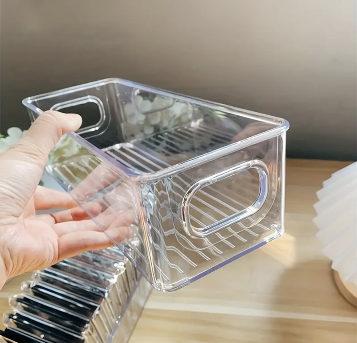 Blakstienų laikymo dėžutė, permatoma