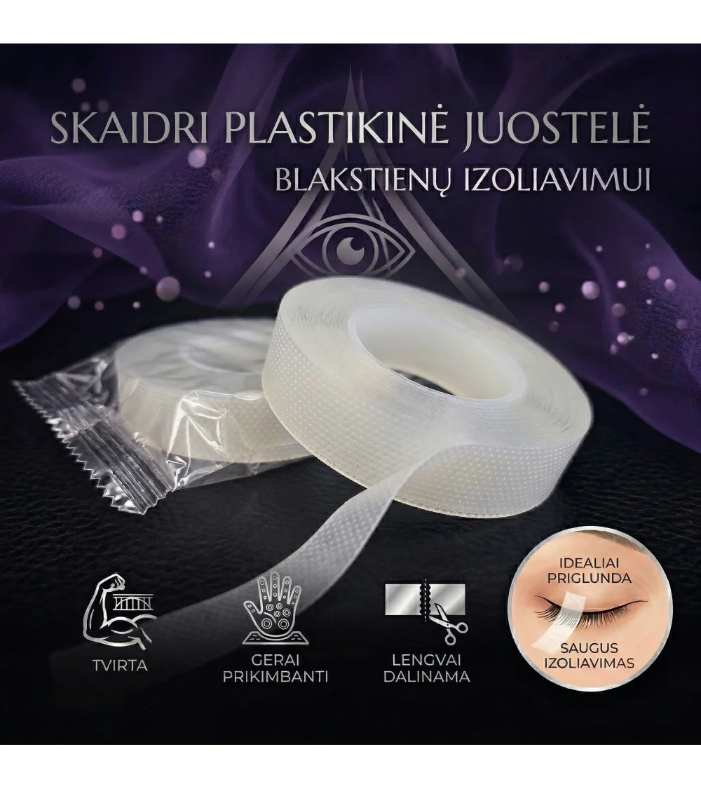 Skaidri plastikinė paakių juostelė 