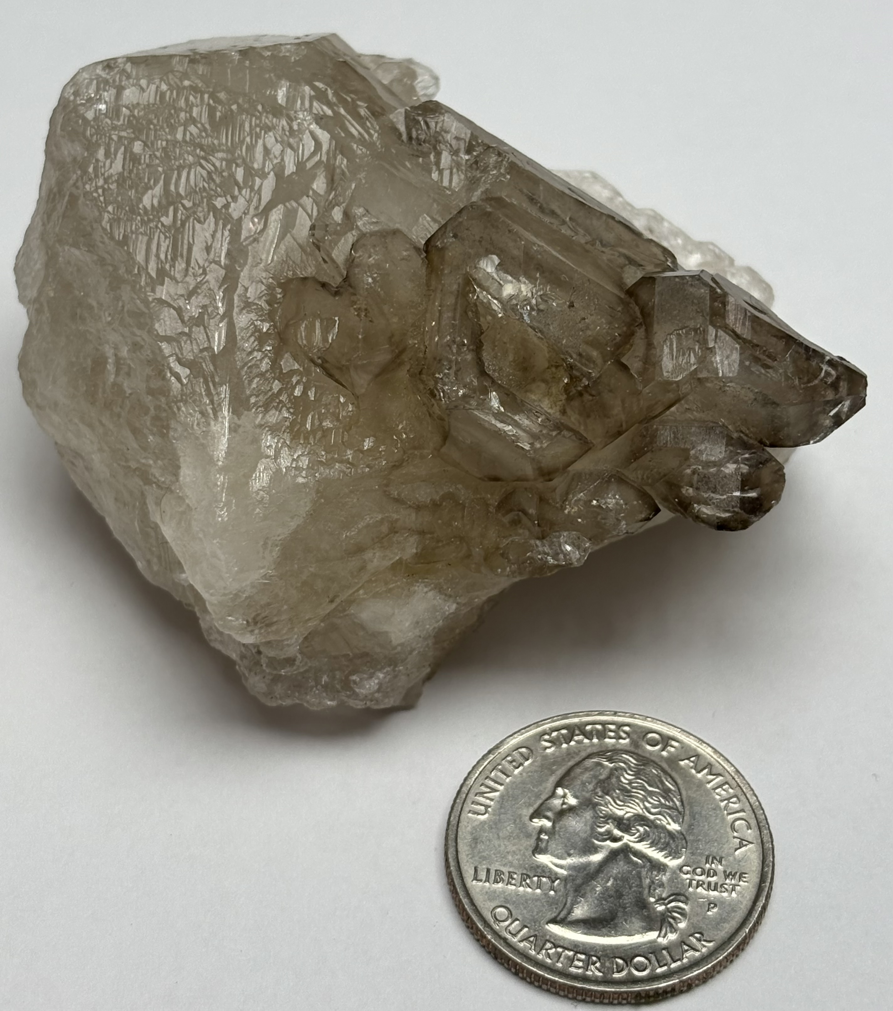Elestial Smoky Quartz Cluster