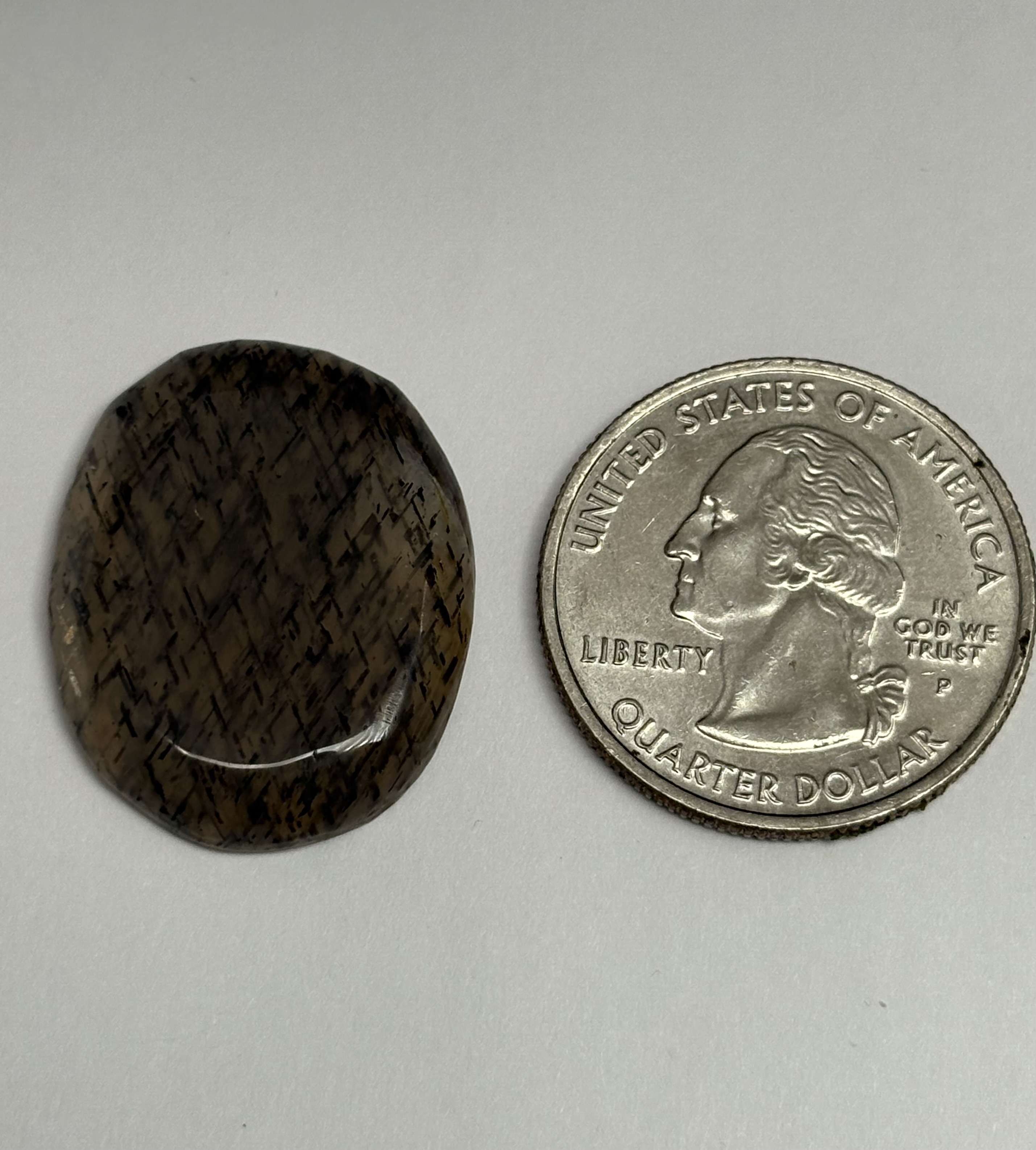 Rainbow Lattice Sunstone Cabochon