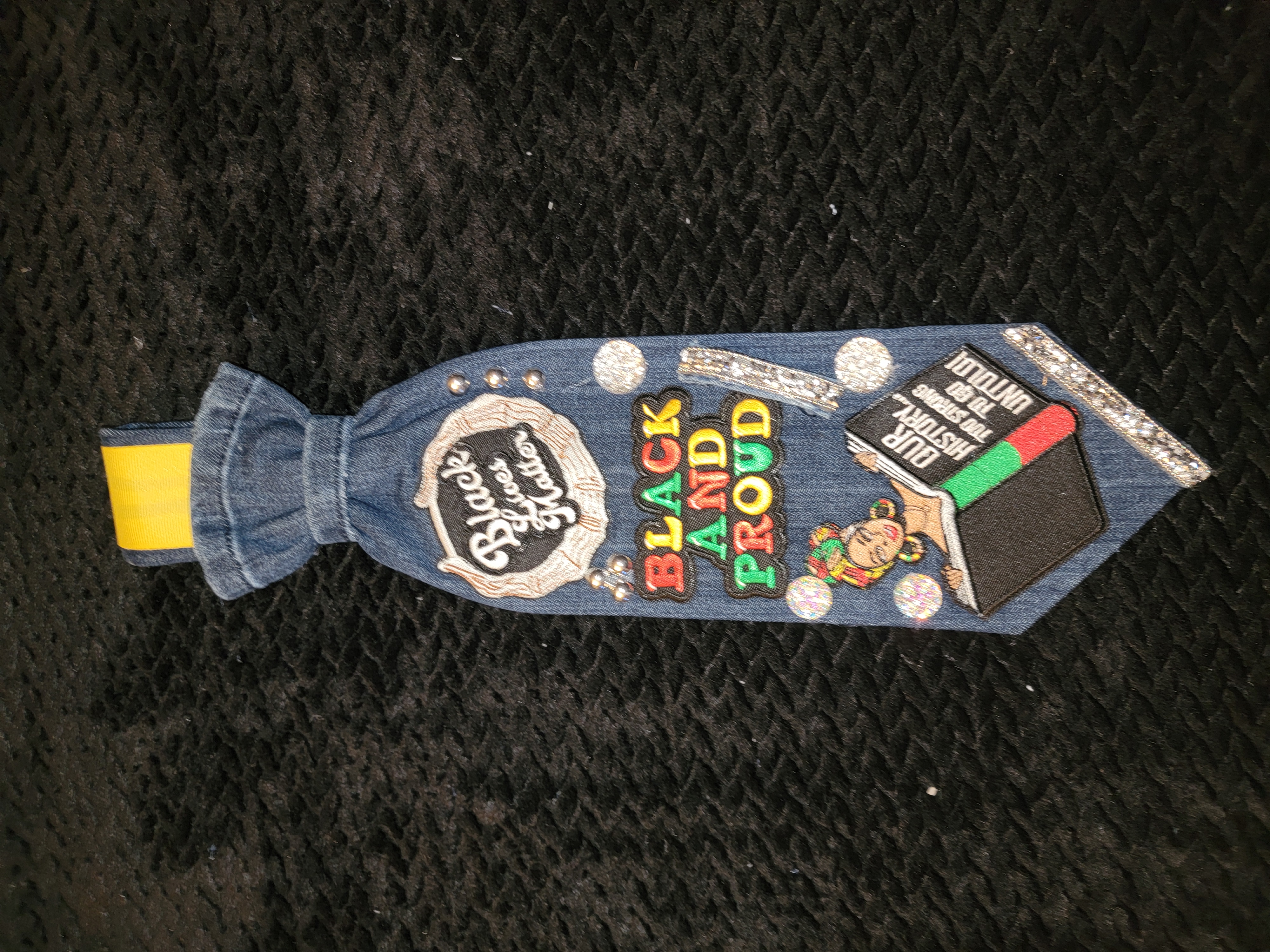 Black and Proud Denim Tie