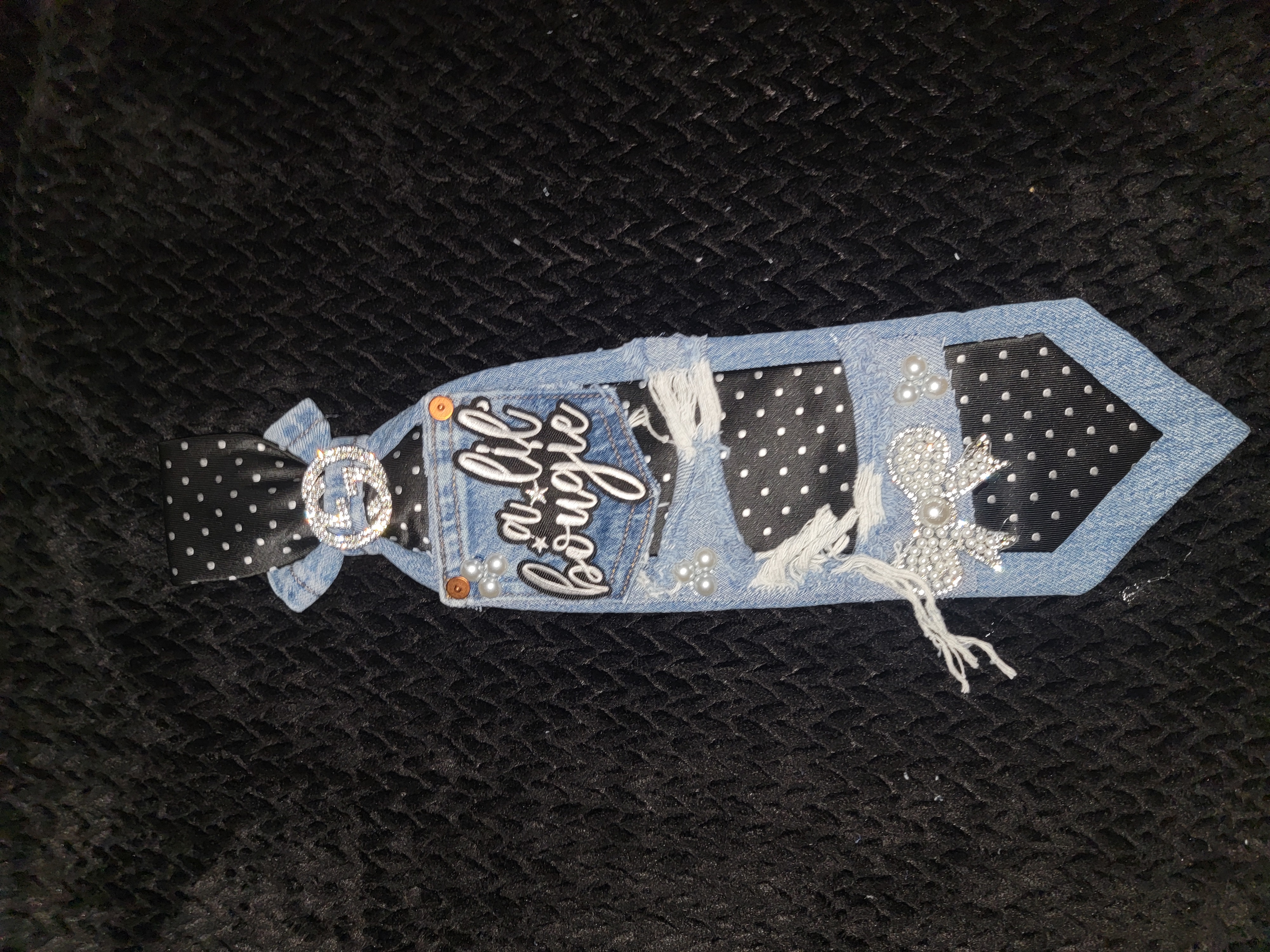 Black and white polka dot GG