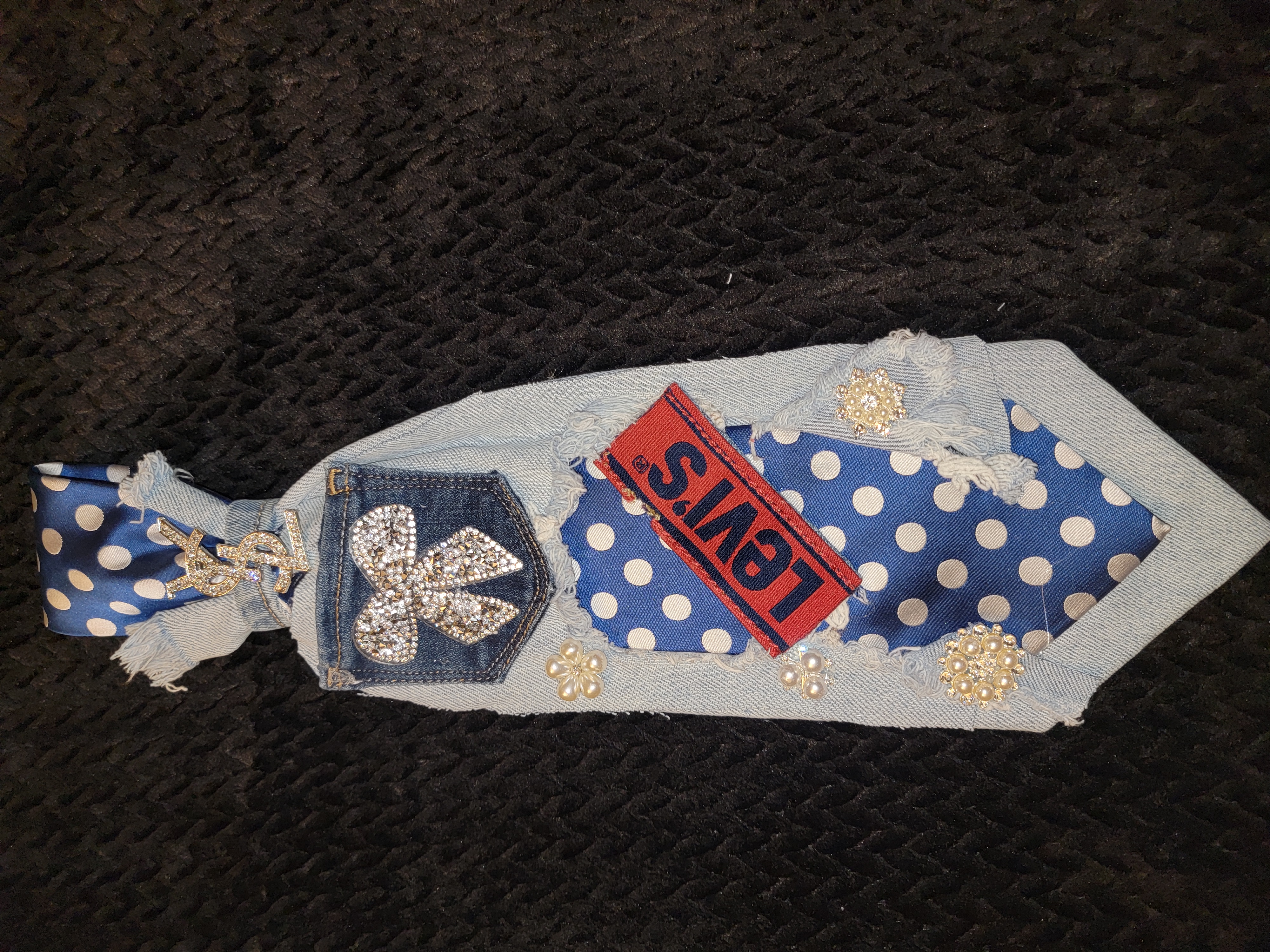 Light blue polka dot tie