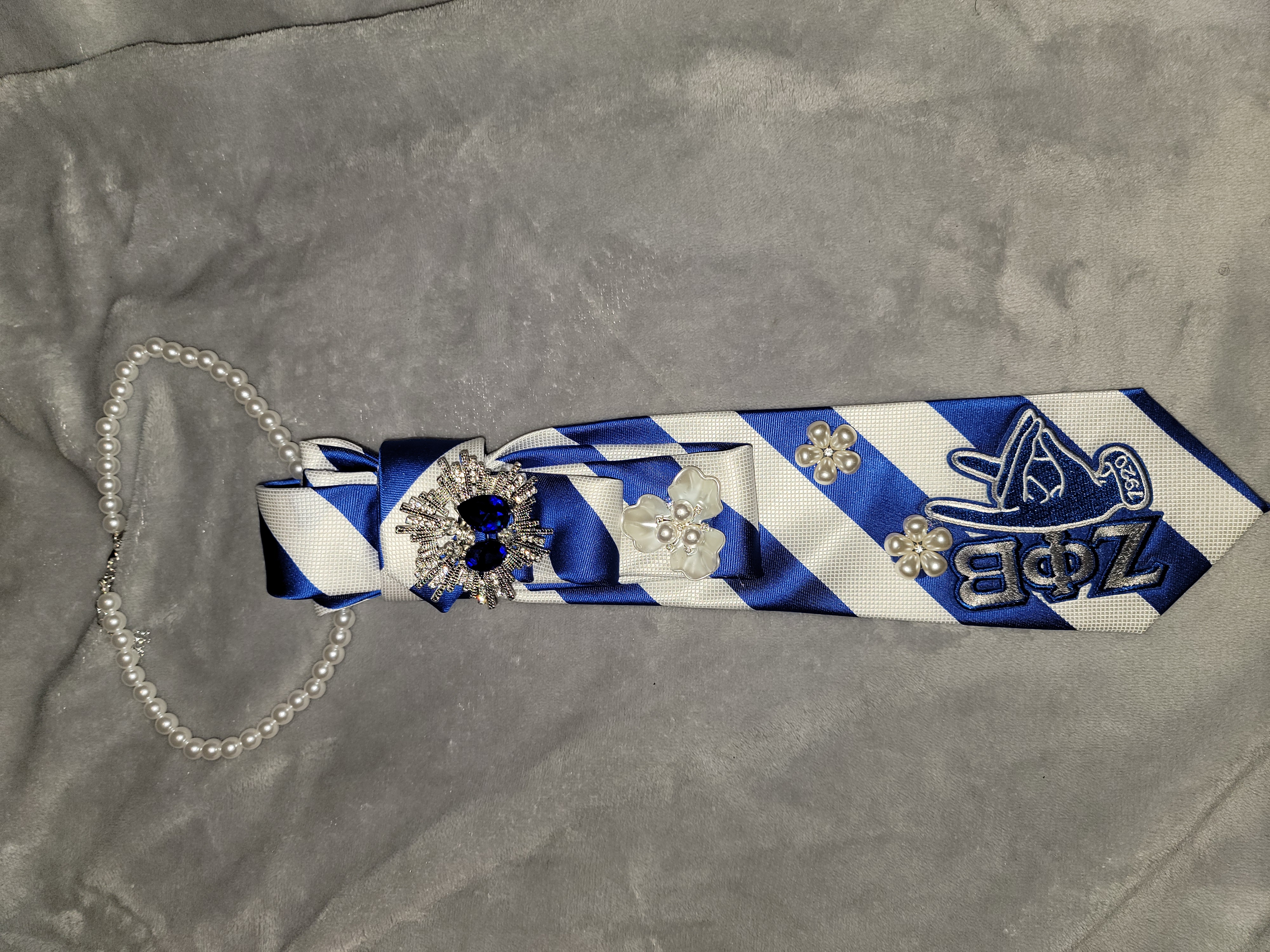 Zeta phi beta folded tie 