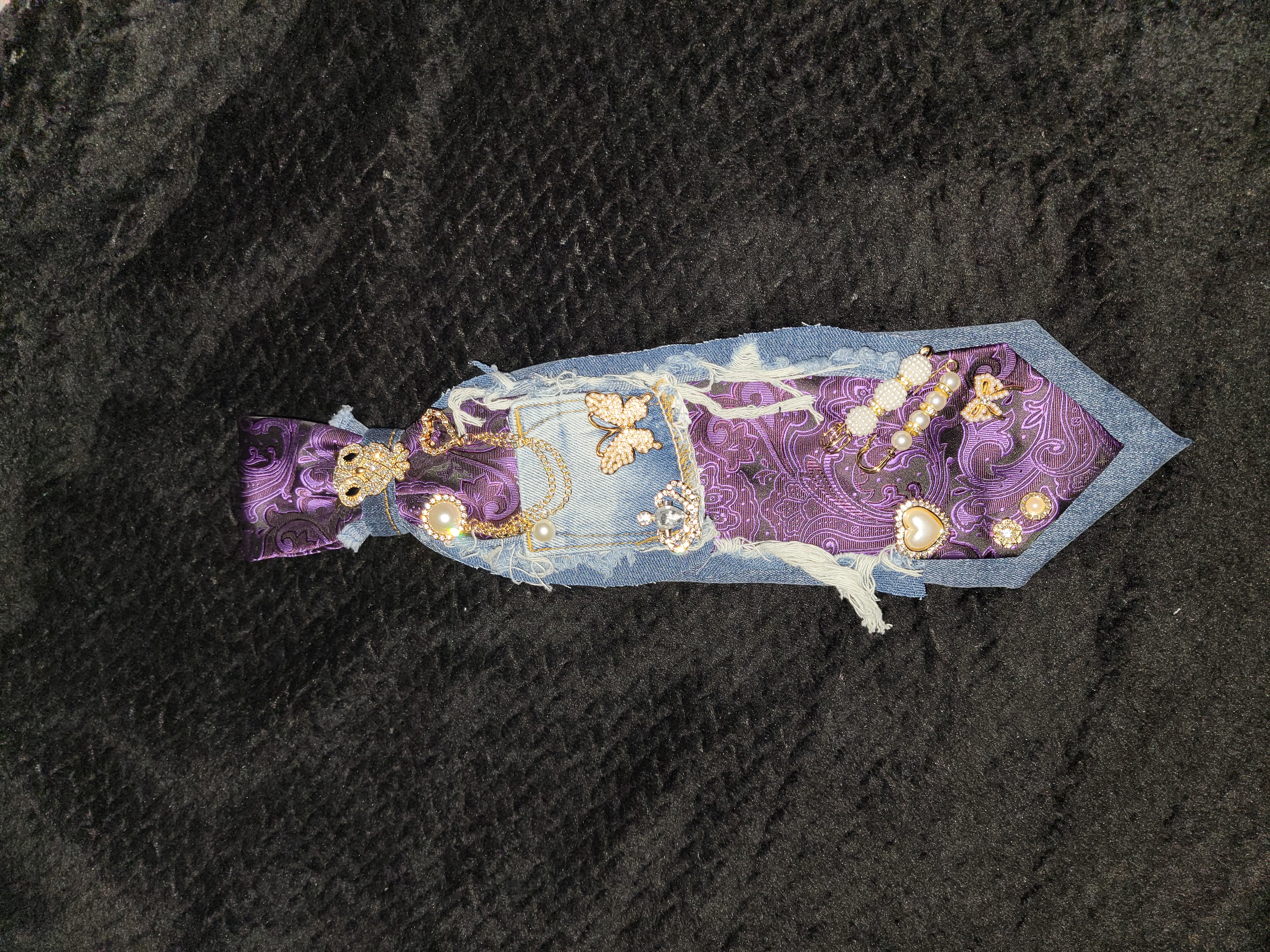 Purple and gold tie