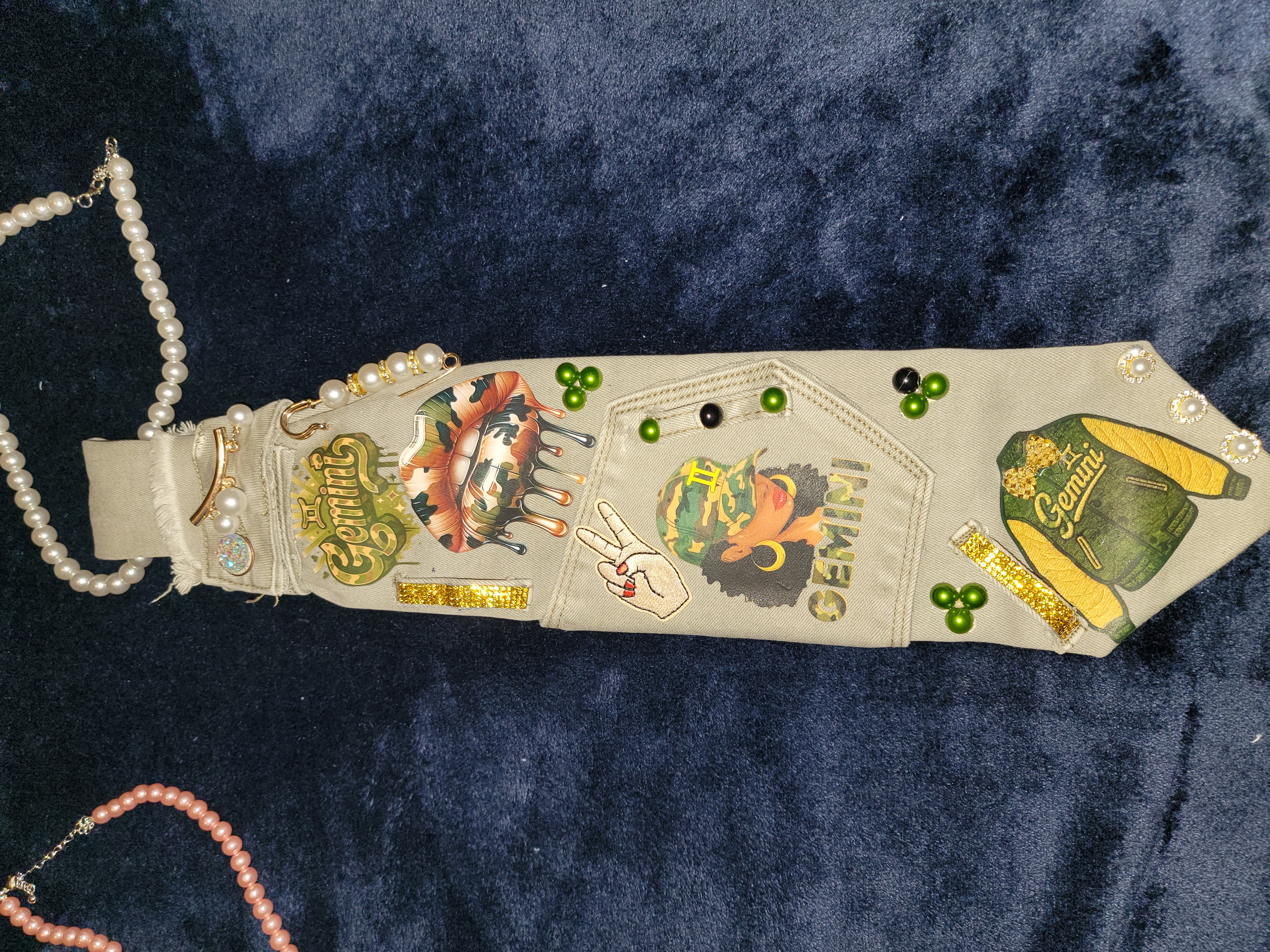 Camo Gemini girl tie