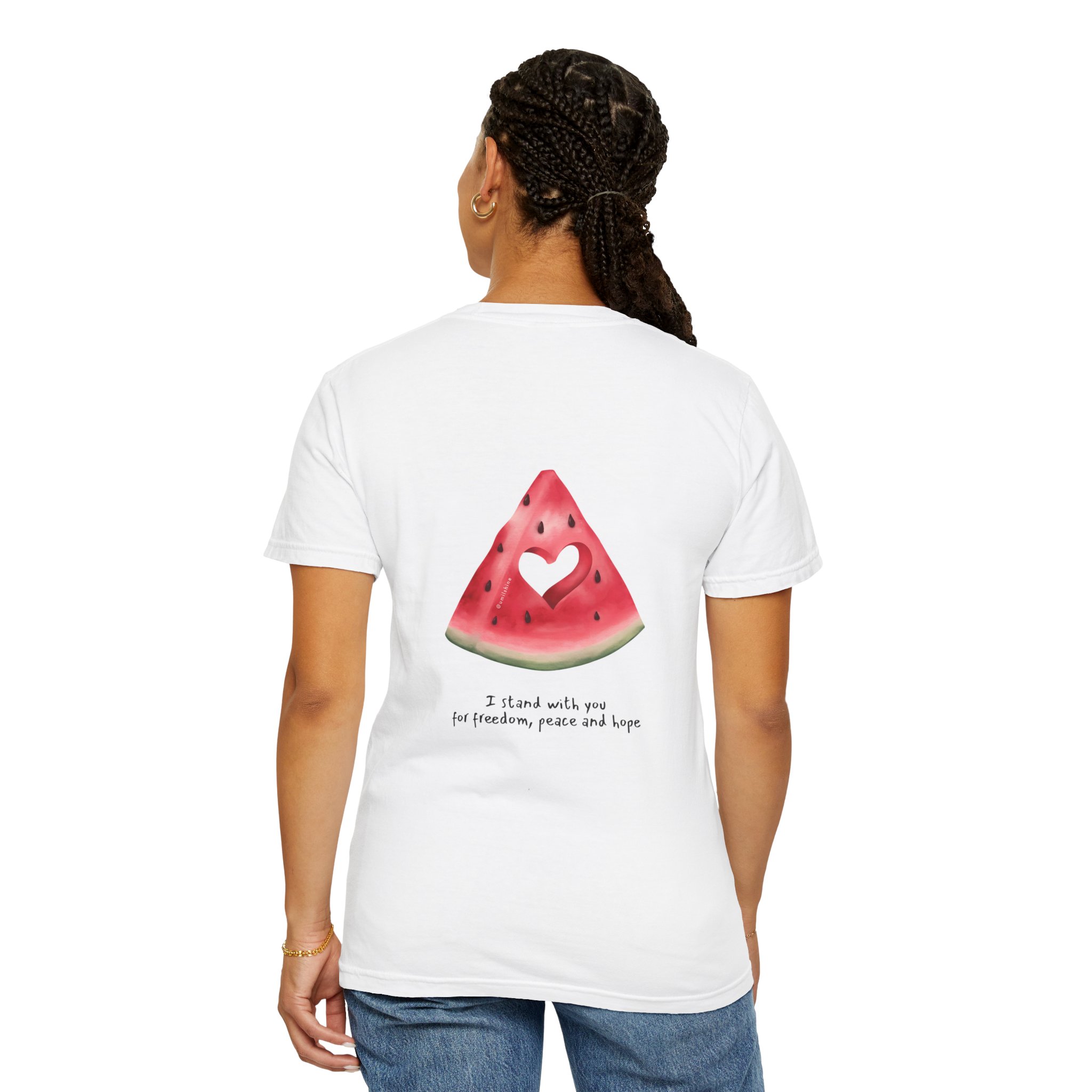 Watermelon Heart Graphic T-Shirt