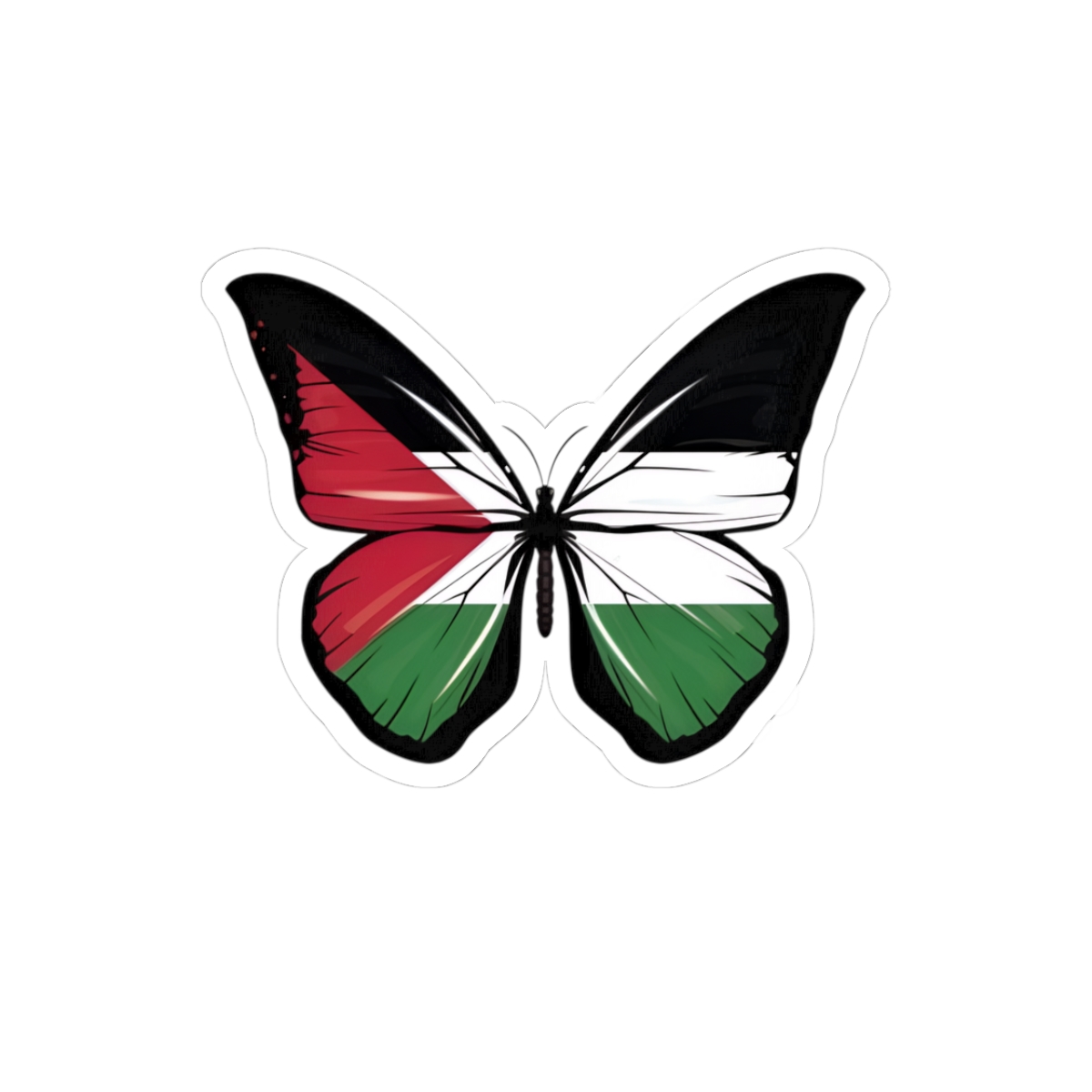 Palestine Butterfly Flag Sticker