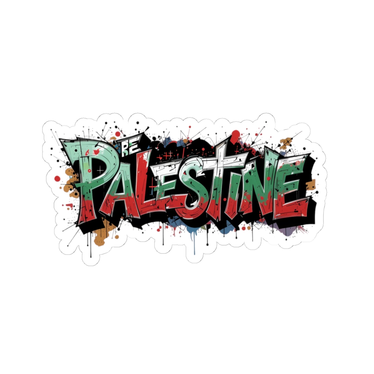 Palestine Graffiti Sticker