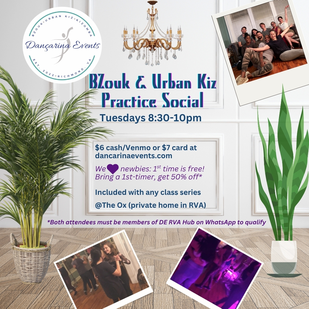 Drop-in Admission for Tuesday Kizzouk Practice Social