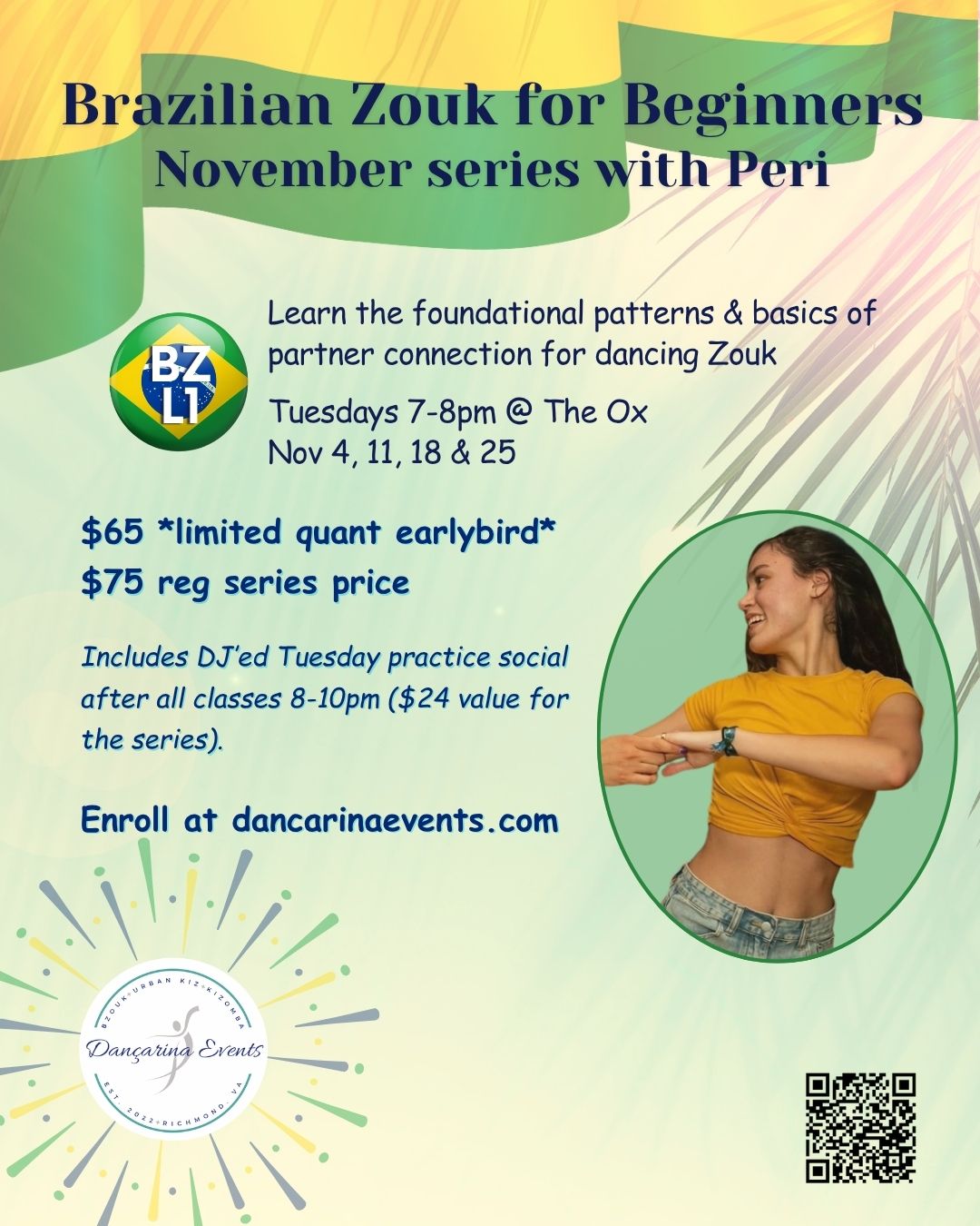 November Beginner BZouk Series with Peri