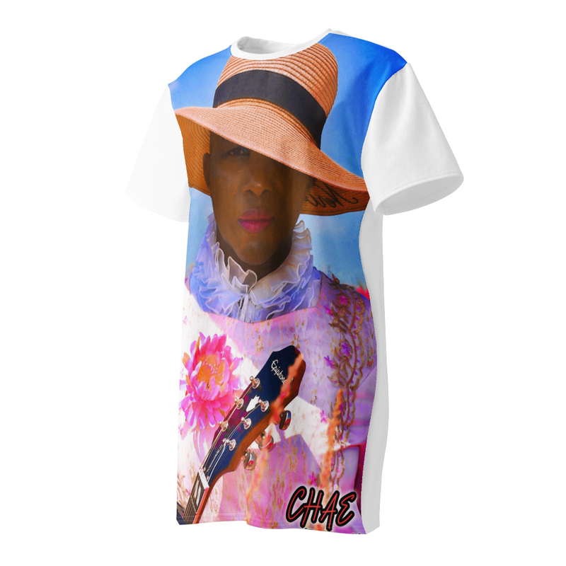 Cotton t-shirt dress CHAÉ Singer-Songwriter