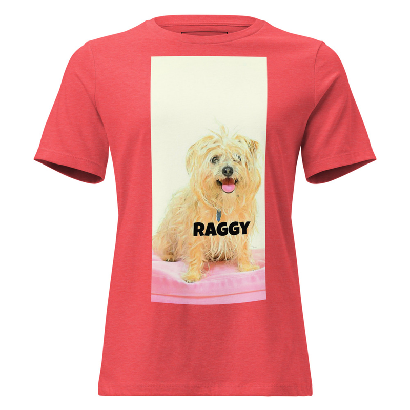 Women's Relaxed T-Shirt Raggy box print portrait