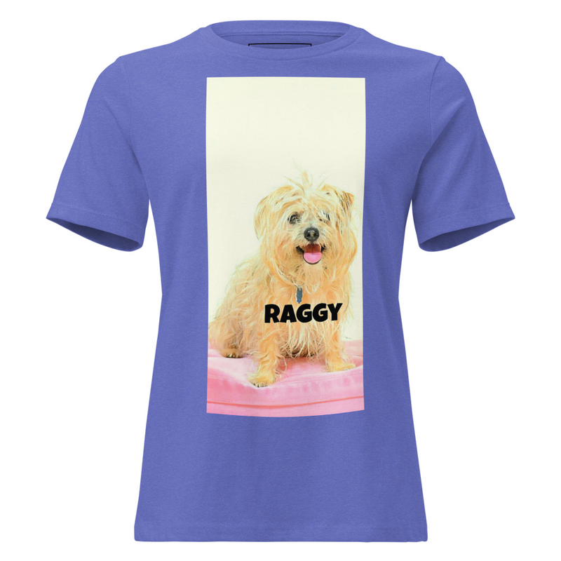 Women's Relaxed T-Shirt Raggy box print portrait