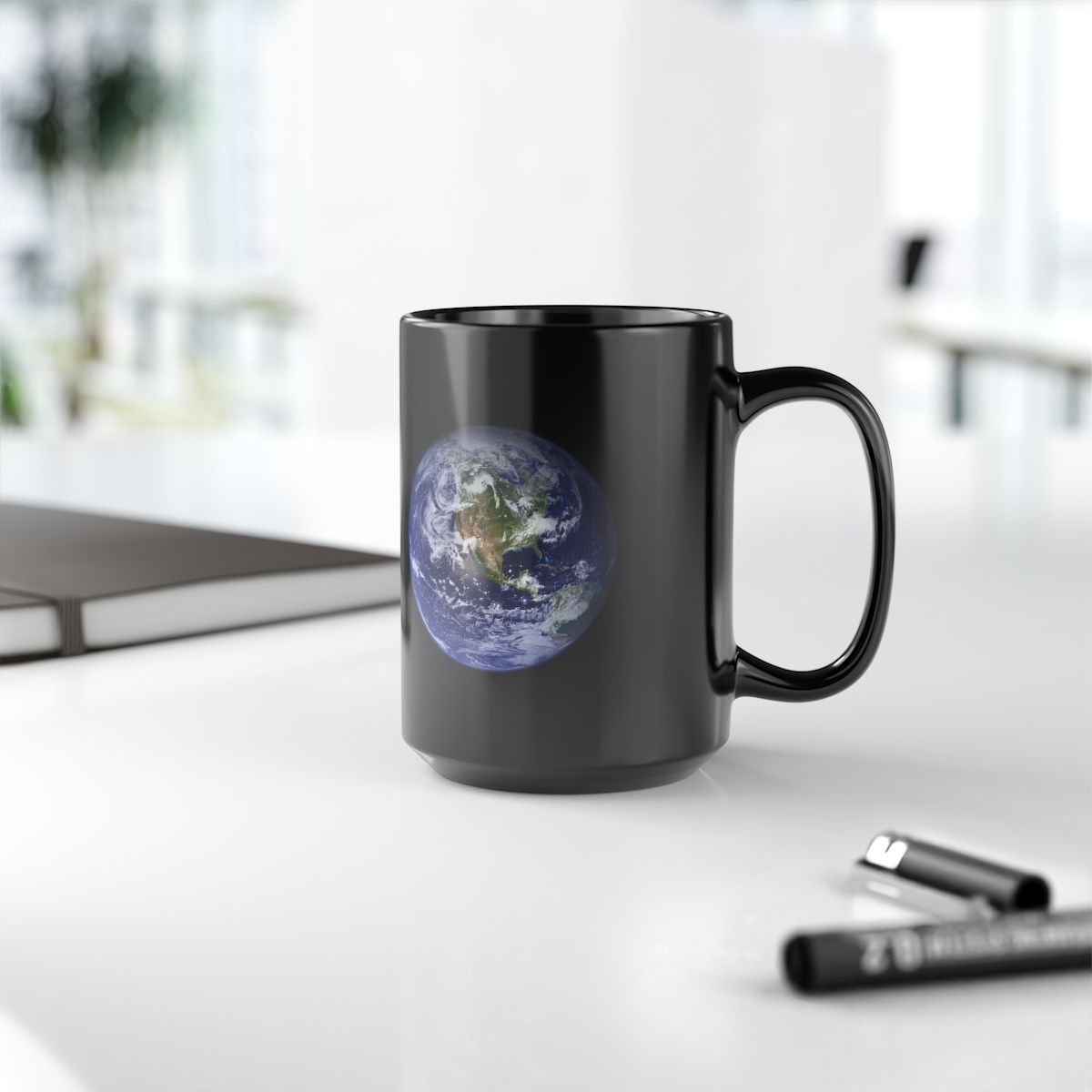EARTH Black Mug