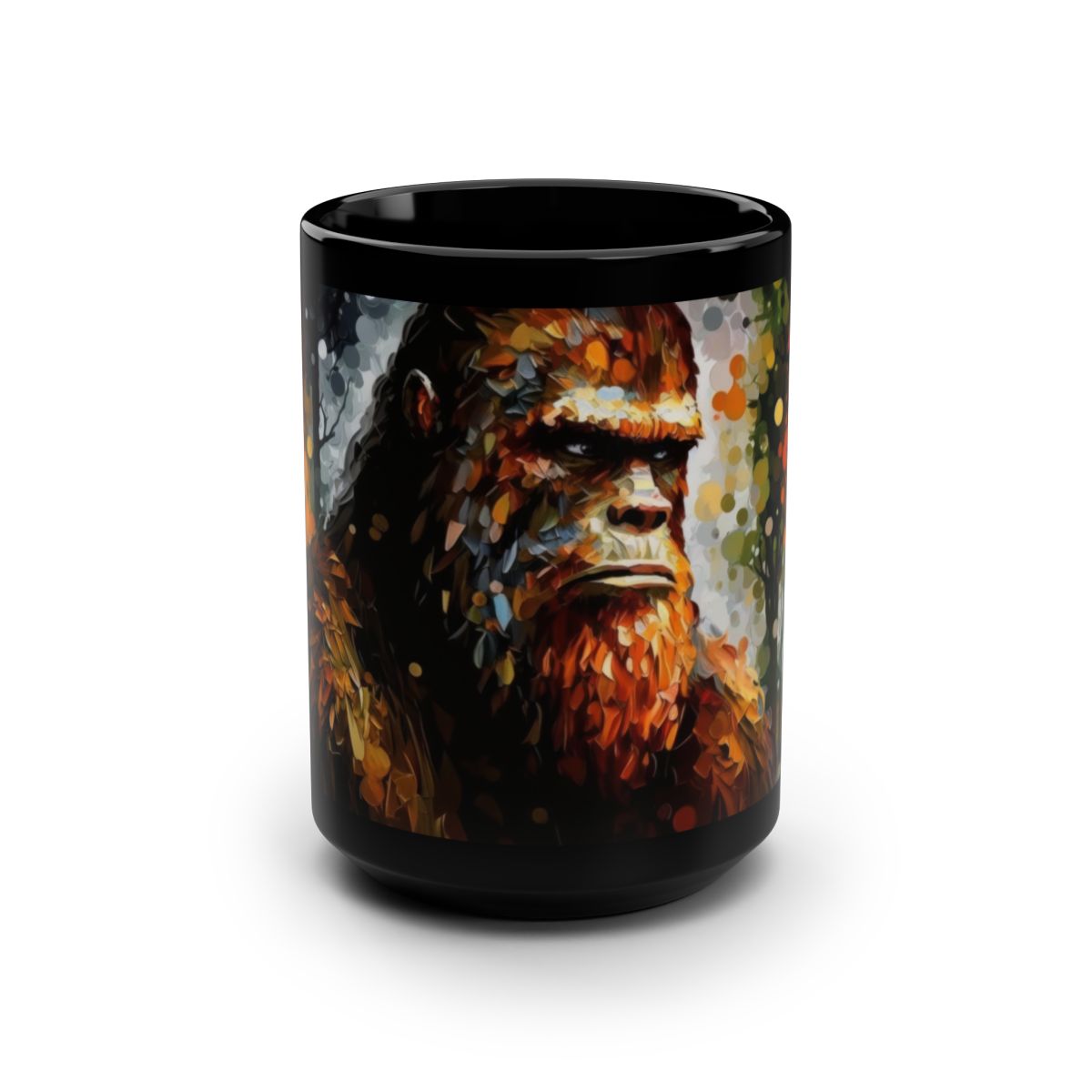 PAINTED BIGFOOT Black Coffee Mug