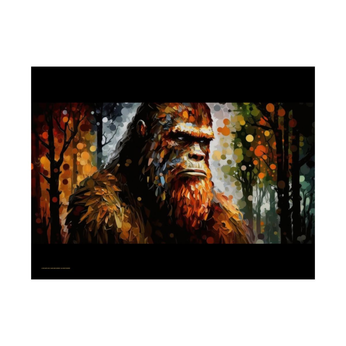 Painted Bigfoot Poster 24x18 &36x24in.
