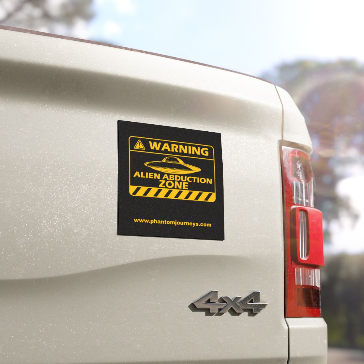 Alien Abduction Zone Car Magnet