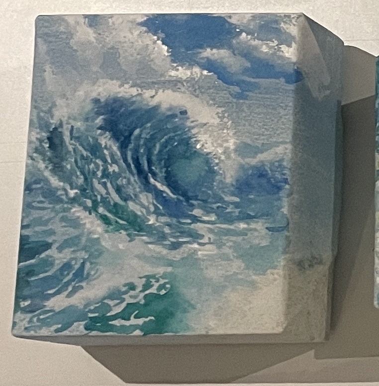 Wave series "Wave3" 5'x4' Gallery wood panel 100% Cotton Arches 140LB Paper(SOLD)