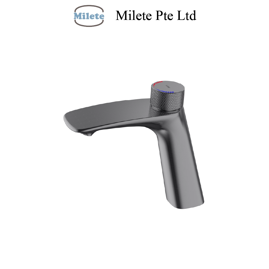 Modern Basin Tap with Knob Handle – Black & White Options Available