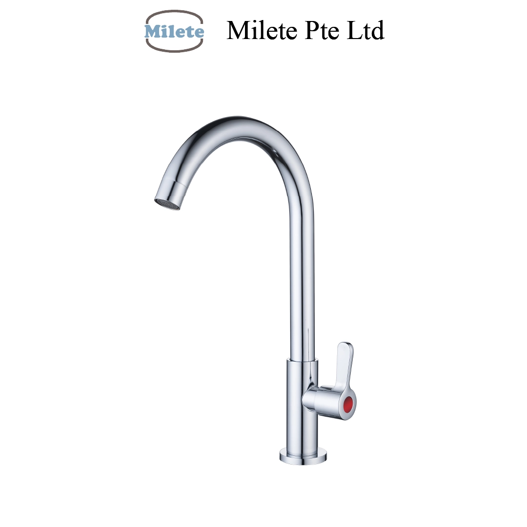 Chrome Pillar Mounted Kitchen Sink Tap