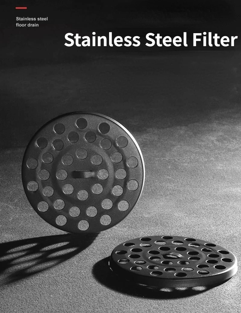 304 Stainless Steel Floor Drain – Square & Long Strip Designs, Anti-Odor for Bathroom, Toilet & Washing Machine