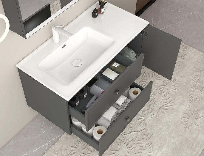 Vanity Set with Touch Screen Light Control