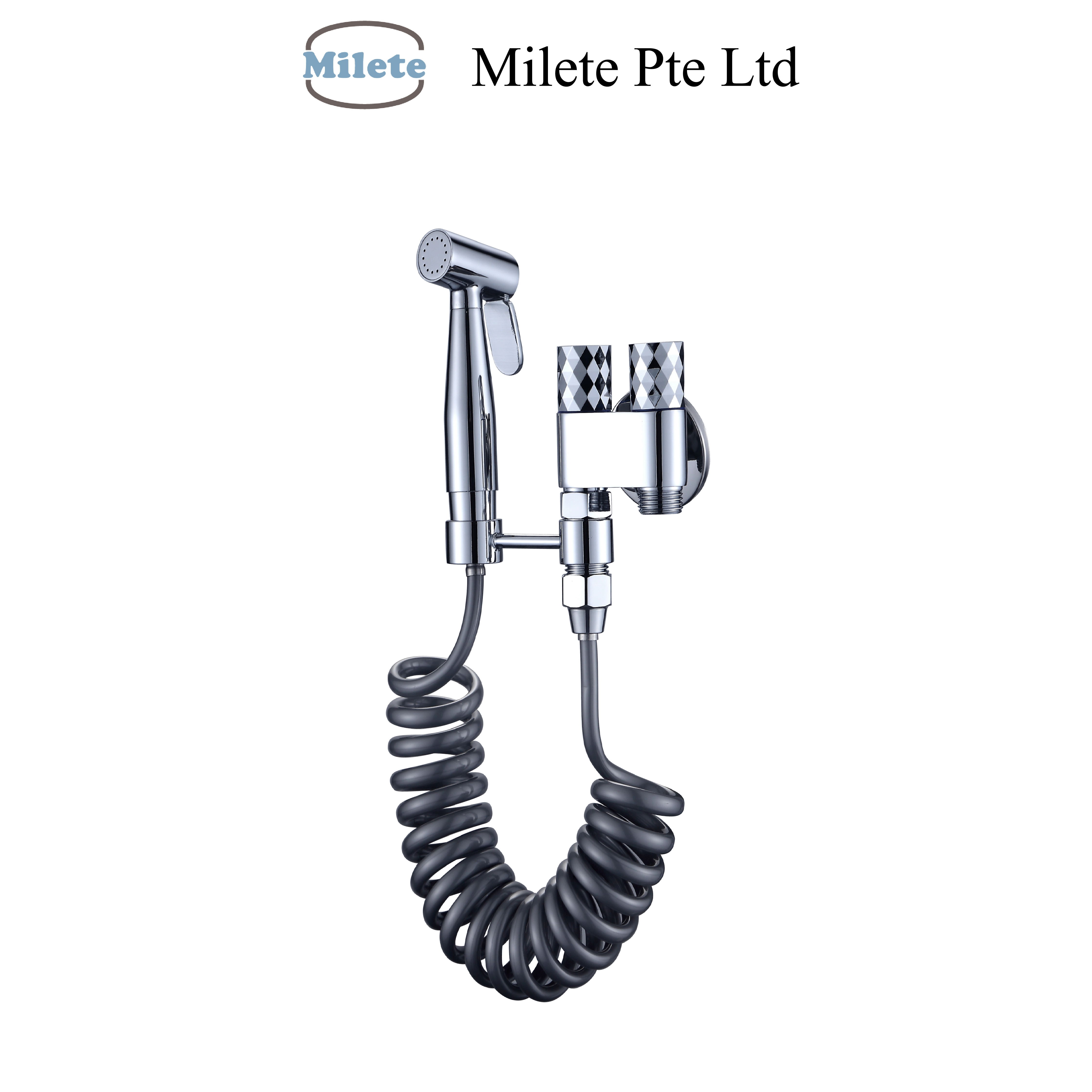 Premium Solid Brass Handheld Bidet Spray with Coiled Hose