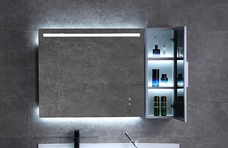 Vanity Set with Touch Screen Light Control