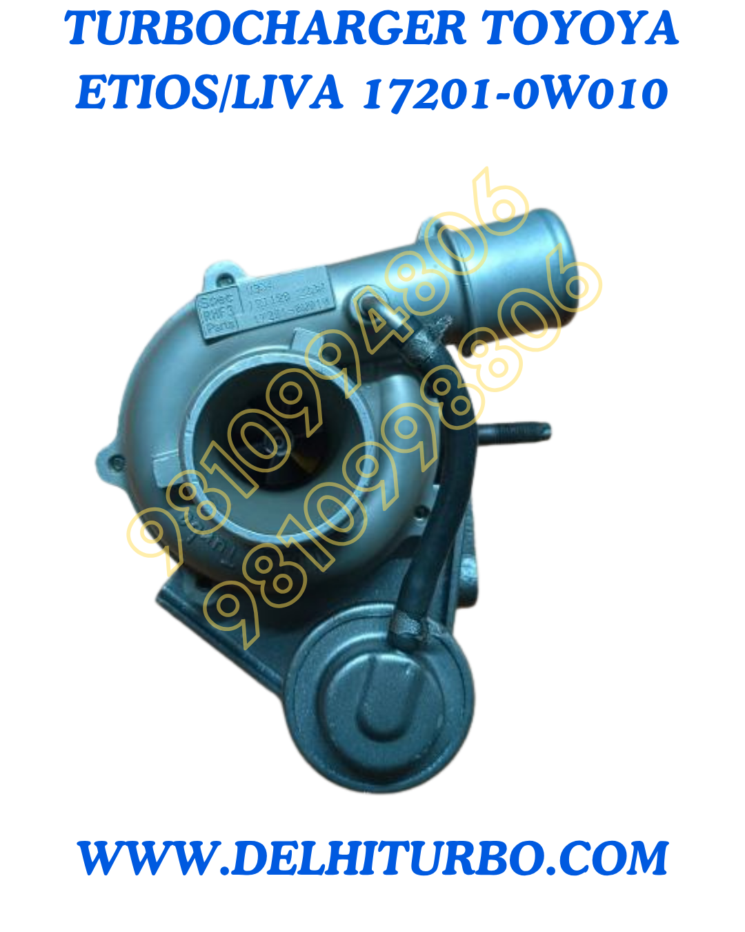 TURBOCHARGER FOR TOYOTA ETIOS/LIVA 17201-0W010