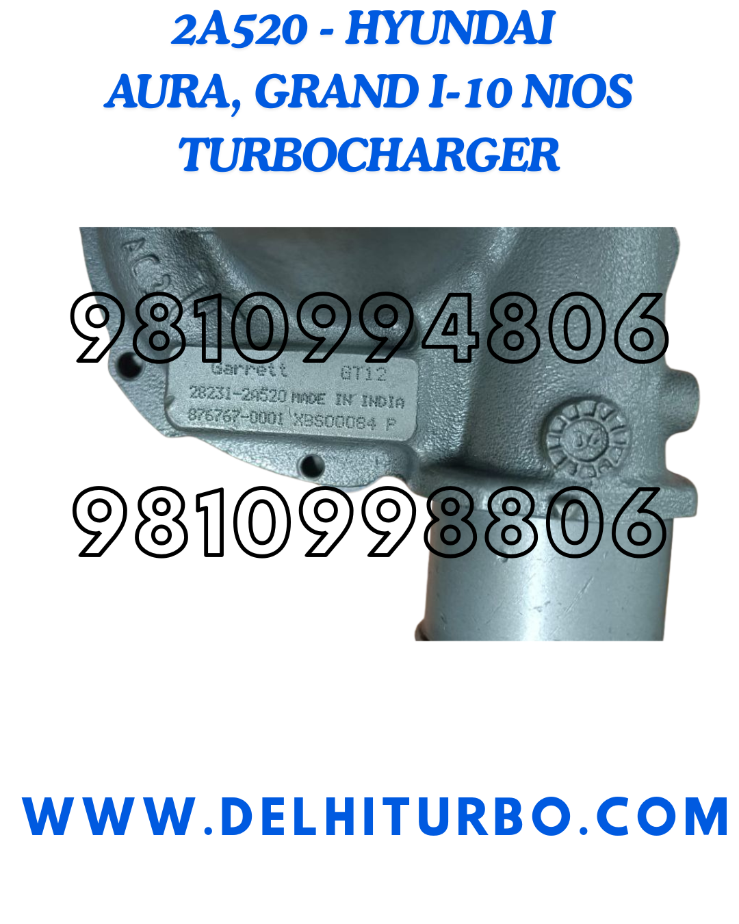 TURBOCHARGER HYUNDAI AURA, GRAND I10 NIOS 28201-2a520