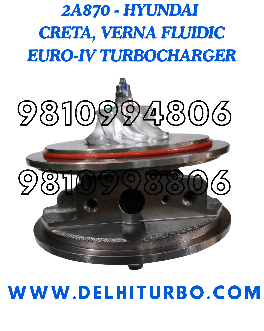 TURBO CHRA FOR HYUNDAI CRETA, VERNA FLUIDIC 1.6 LT EUROIV 28201-2A870