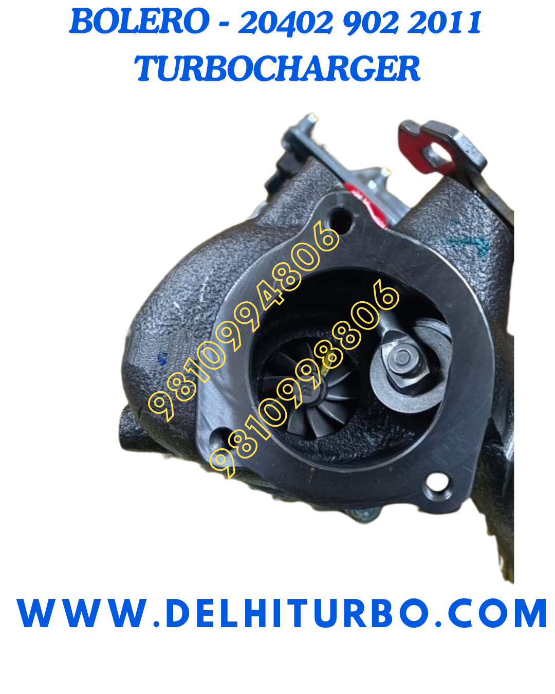 TURBOCHARGER MAHINDRA BOLERO BS6 204029822011 TEL