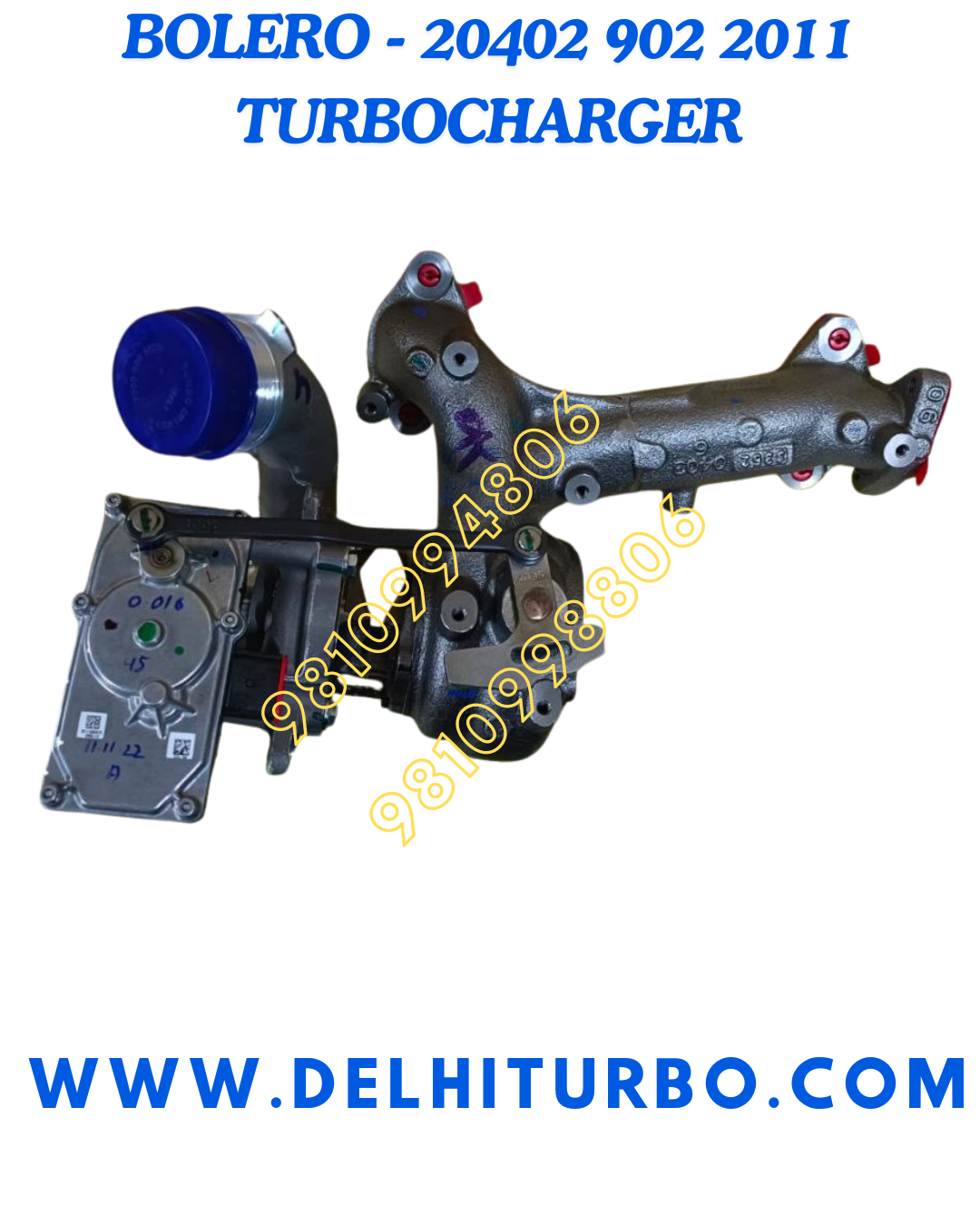 TURBOCHARGER MAHINDRA BOLERO BS6 204029822011 TEL