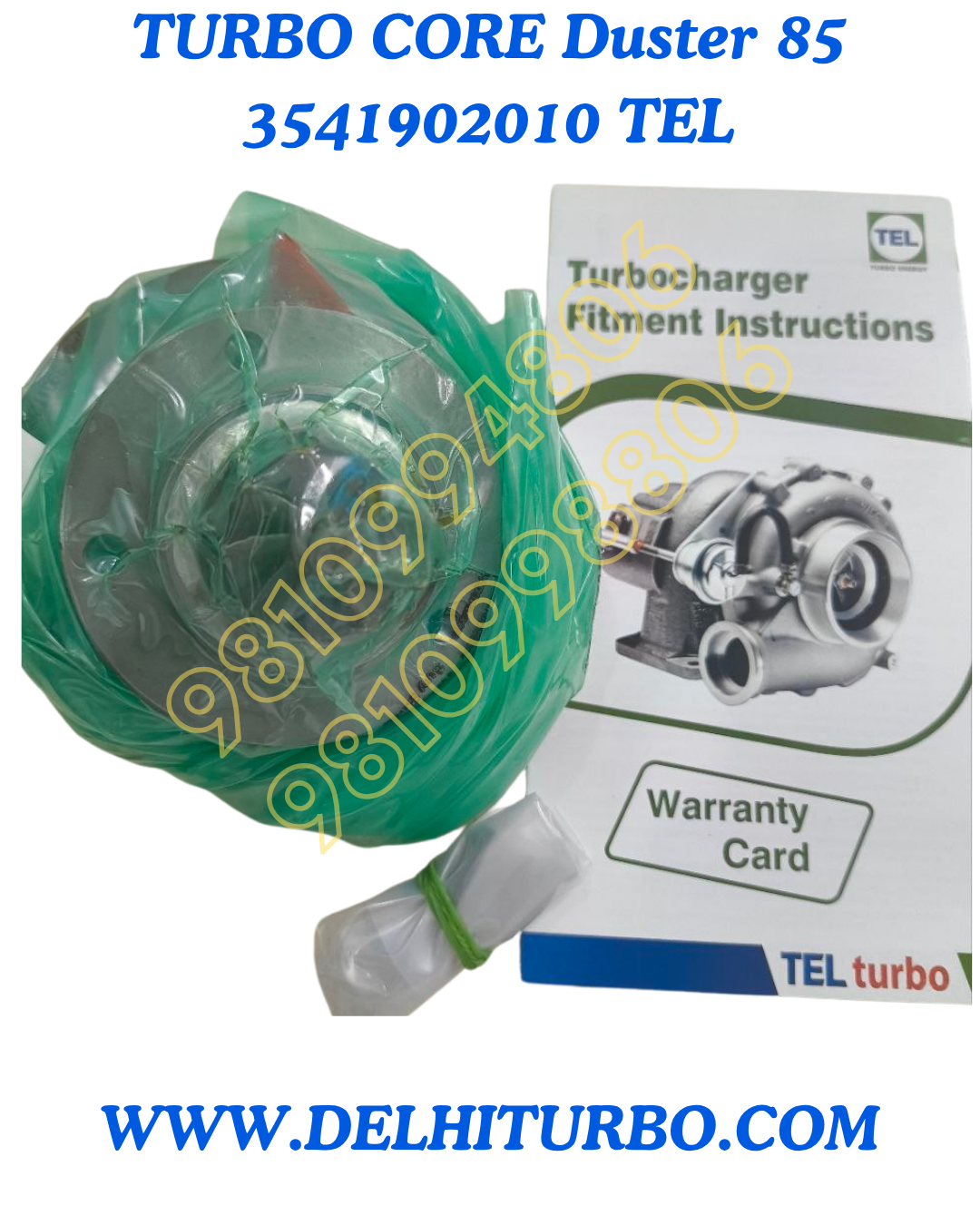 TURBO CORE RENAULT DUSTER 85 Bhp TEL 3541902010