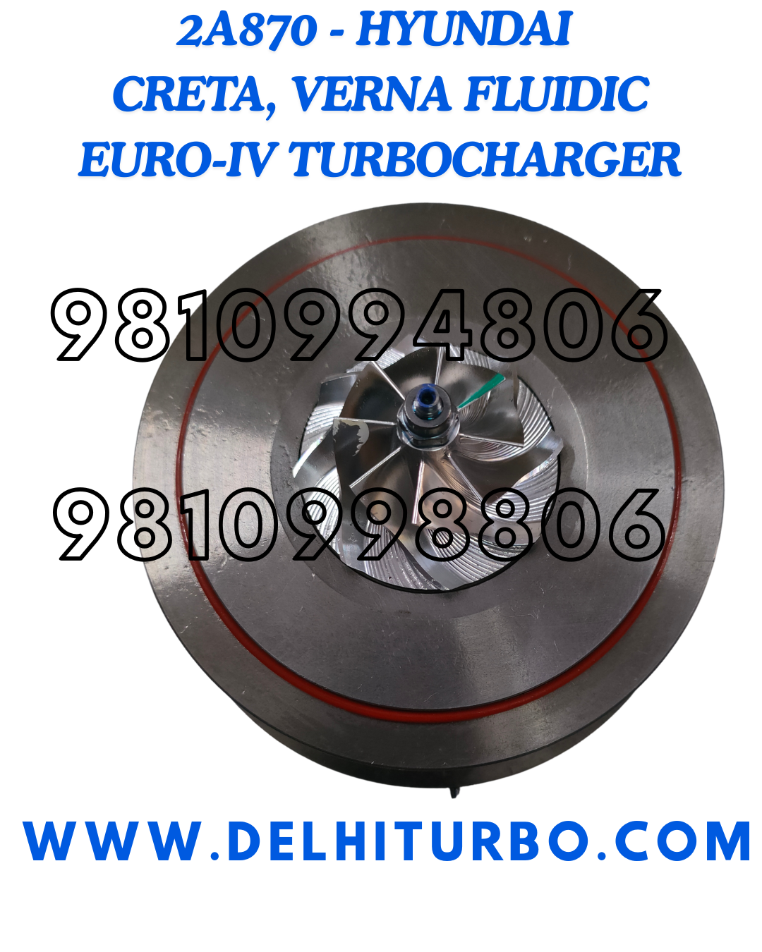 TURBO CHRA FOR HYUNDAI CRETA, VERNA FLUIDIC 1.6 LT EUROIV 28201-2A870