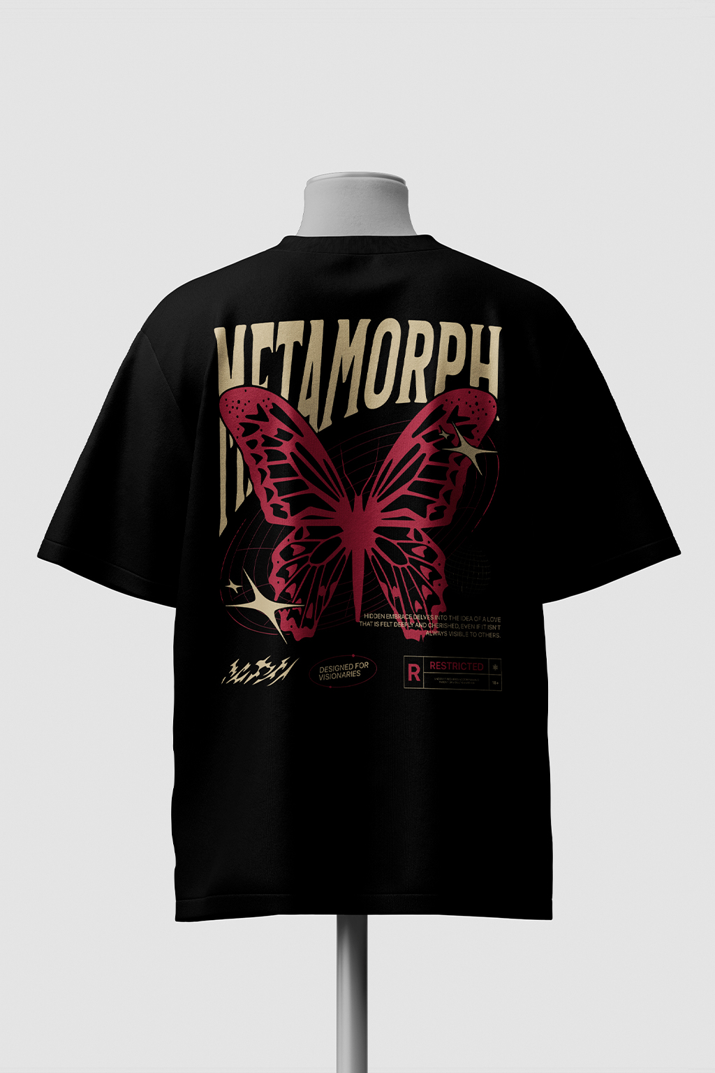 MetaMorph Oversized Black T-Shirt