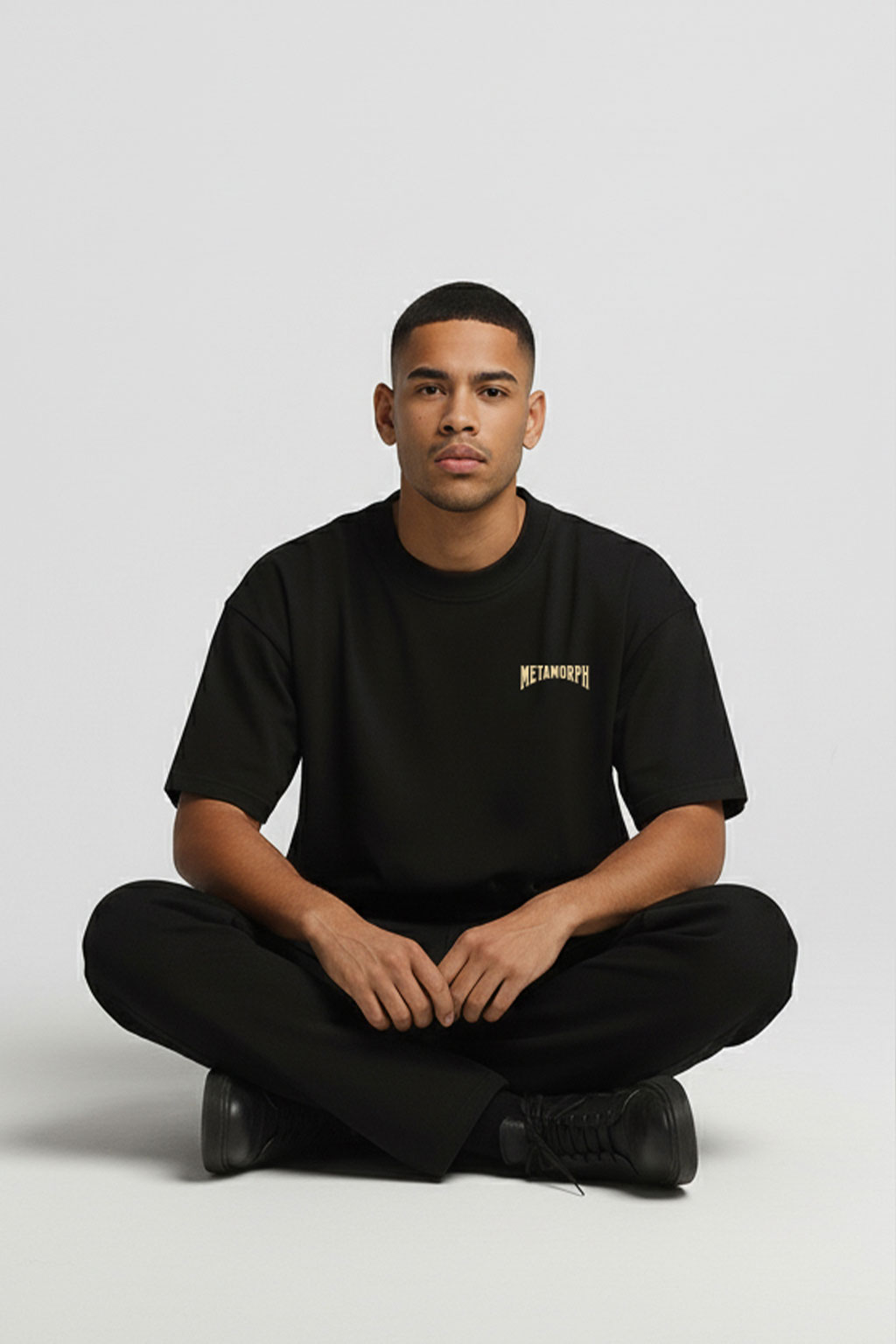 MetaMorph Oversized Black T-Shirt