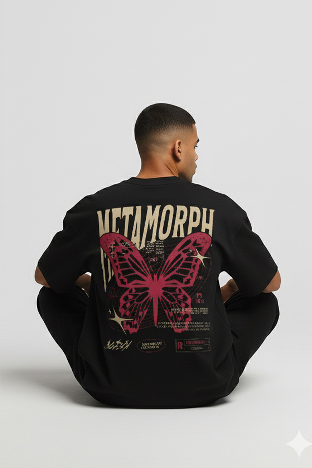 MetaMorph Oversized Black T-Shirt
