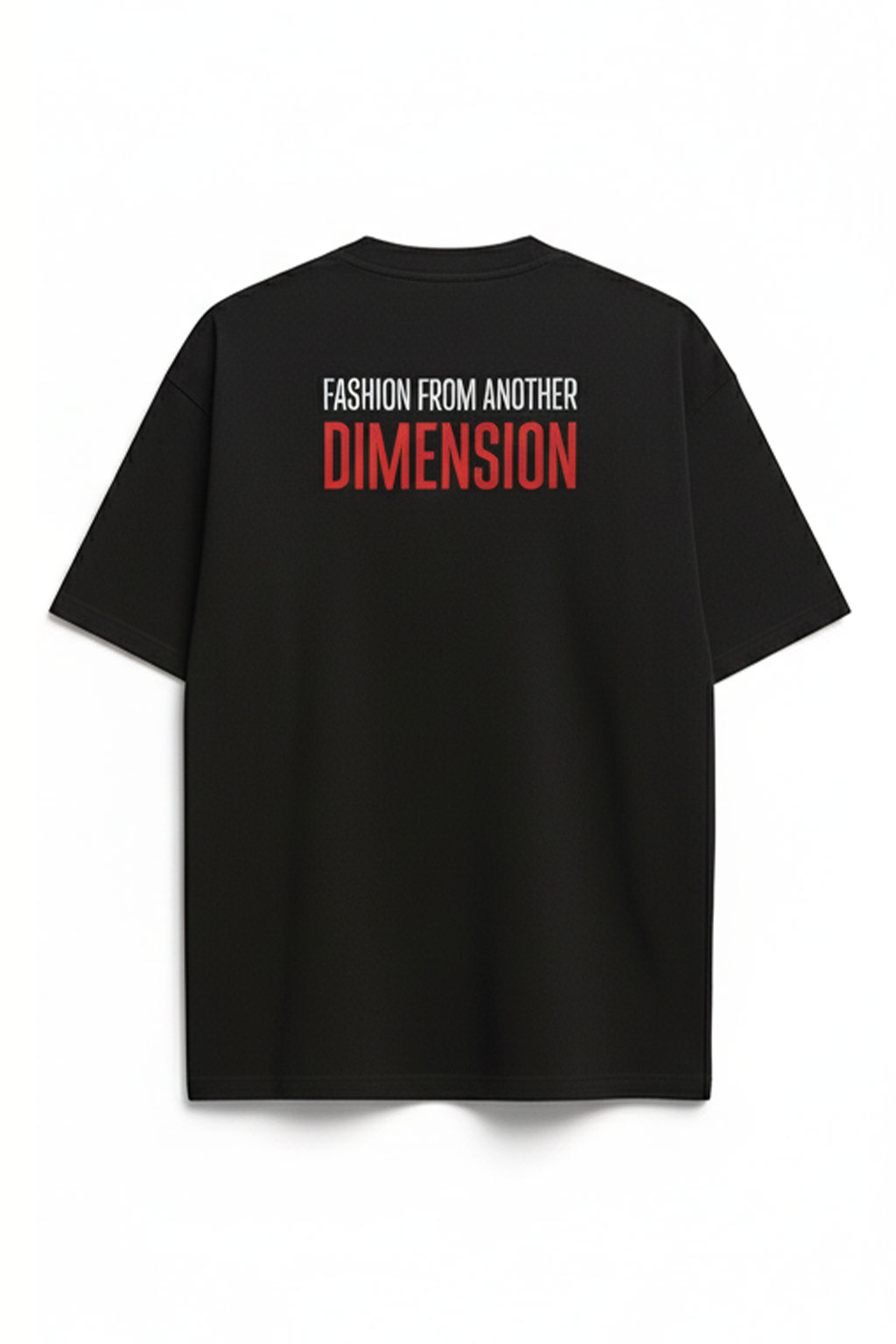 Black Oversized T-shirt with Red Graphic