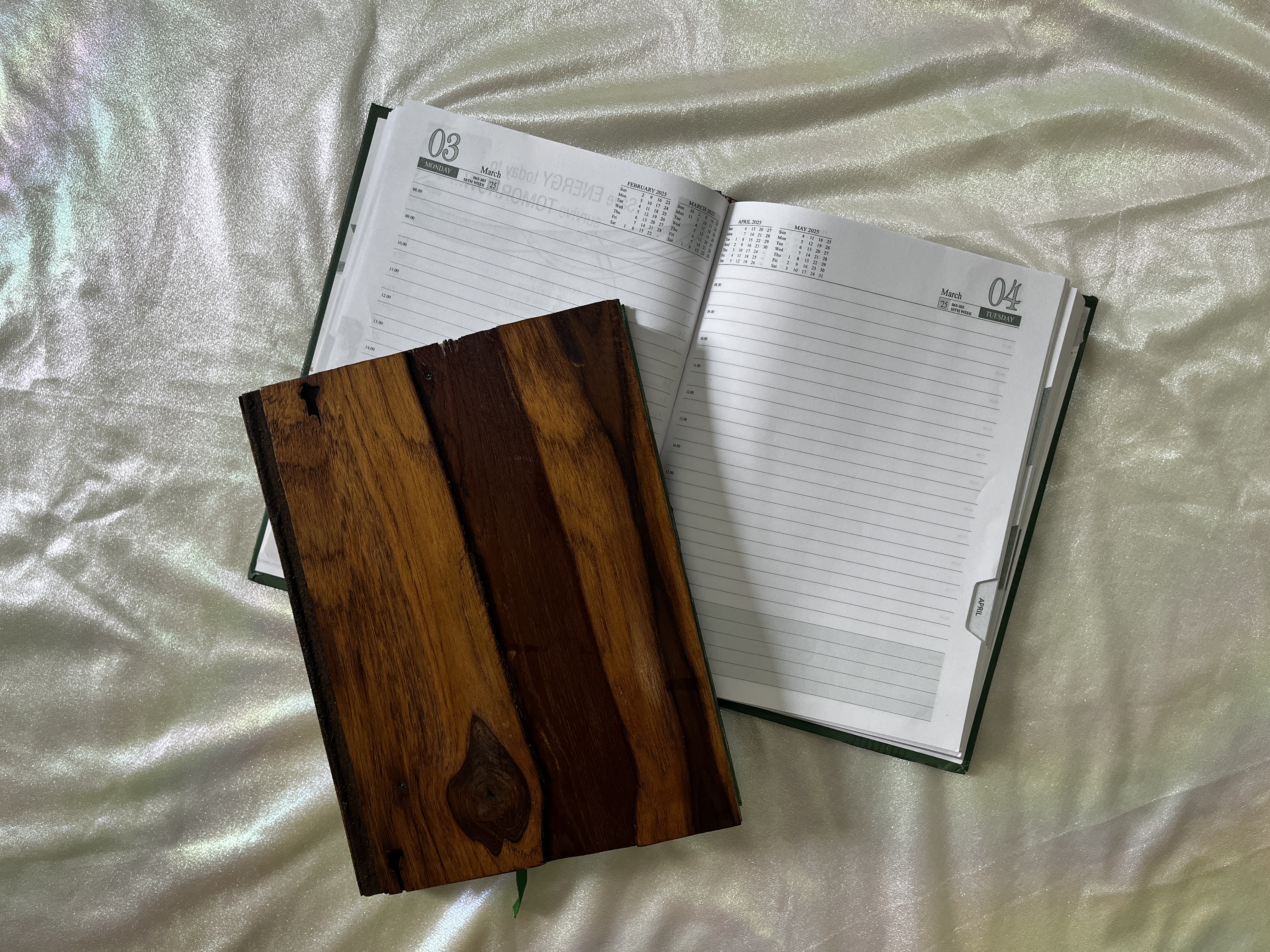 Wooden Covered Planner