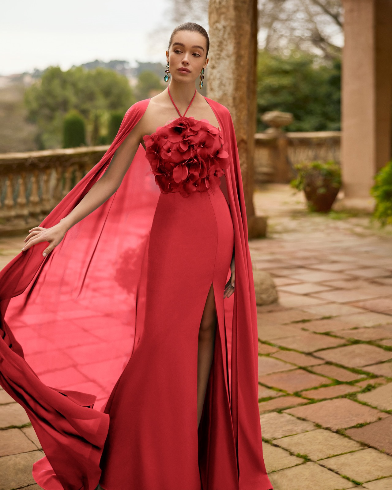 Vestido Largo de Fiesta Marfil Barcelona