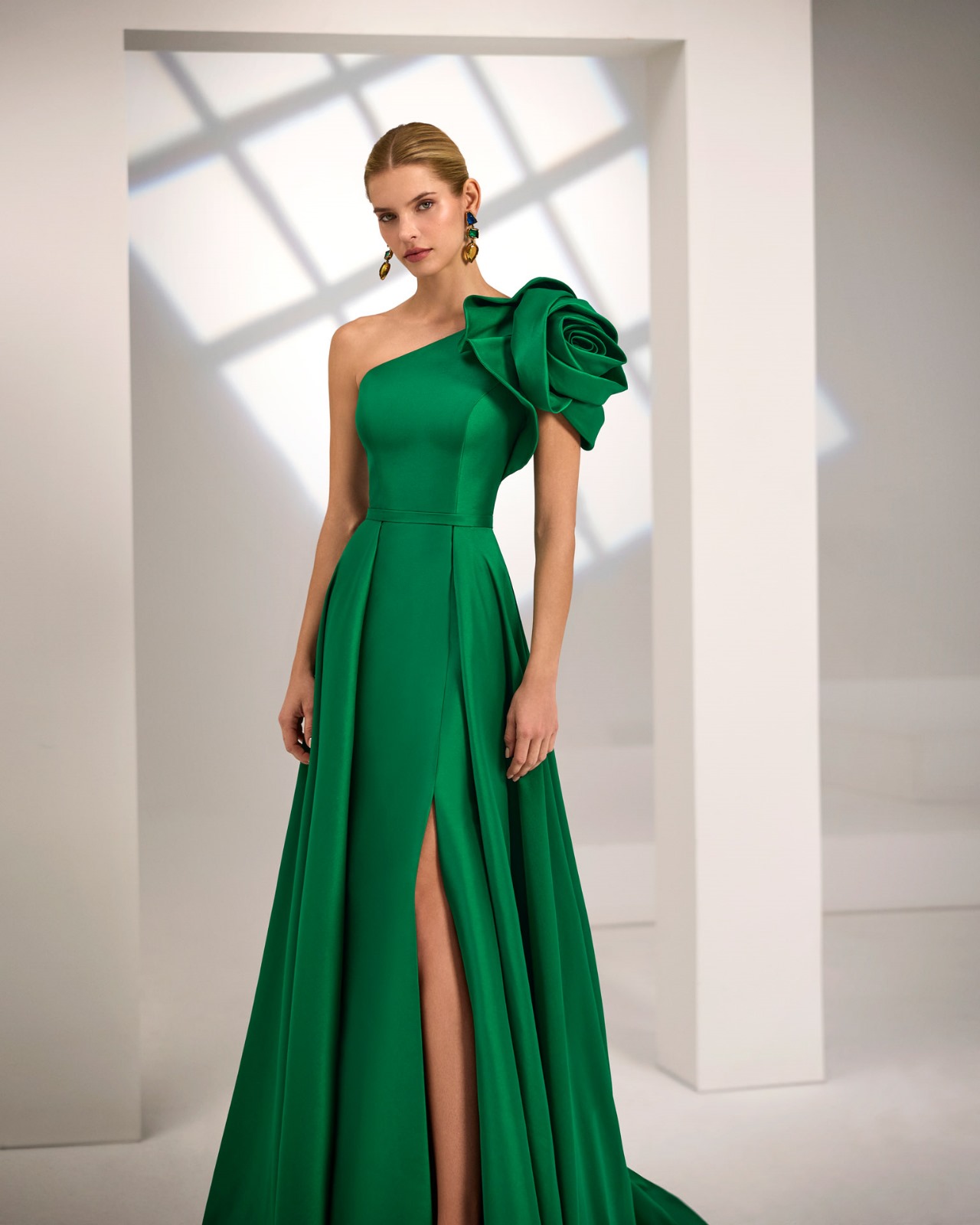 Vestido Largo de Fiesta Marfil Barcelona