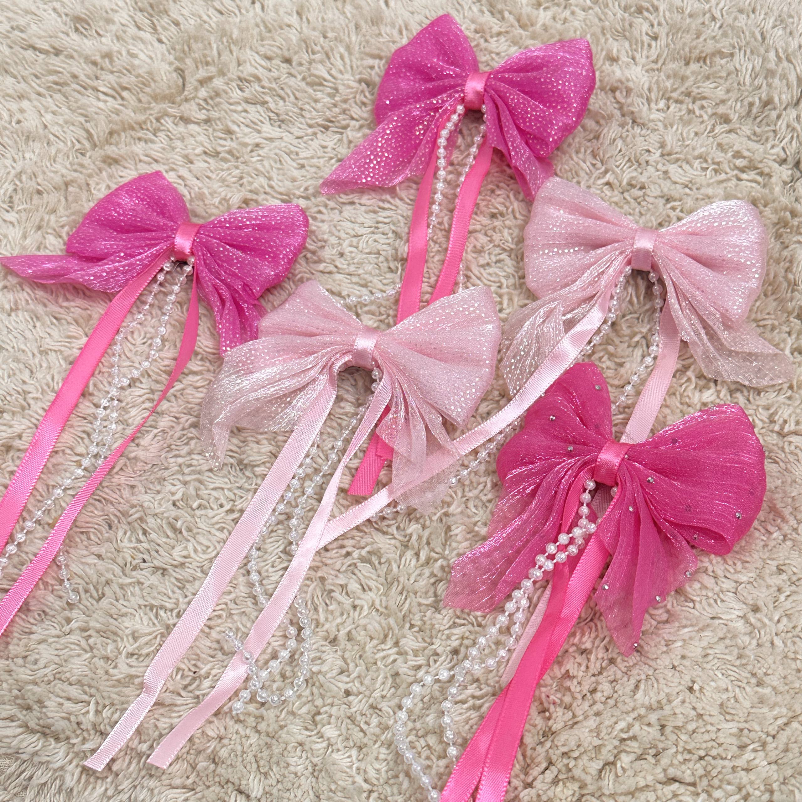 Pink Sparkle Hair Bow 