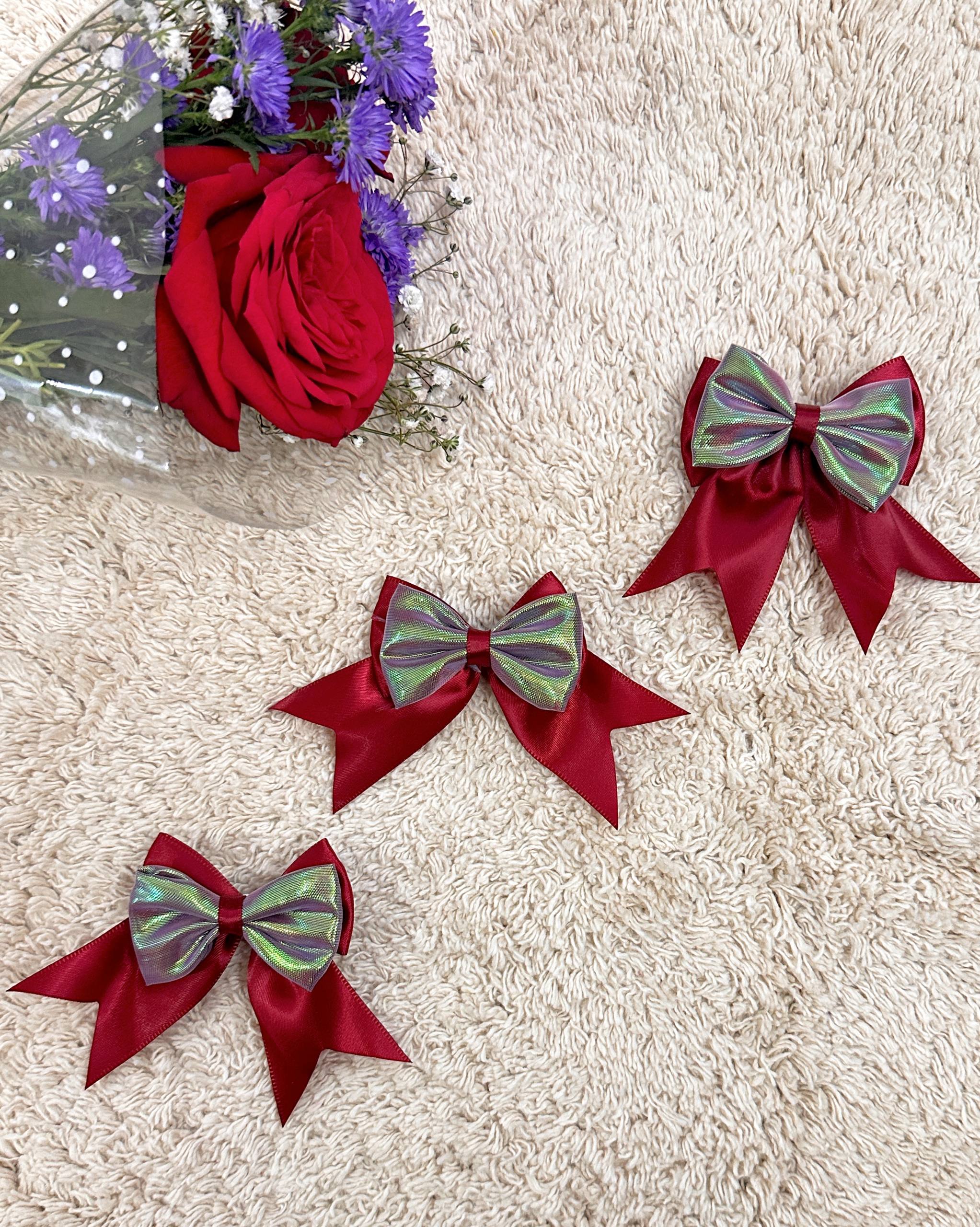 Red Satin Bows