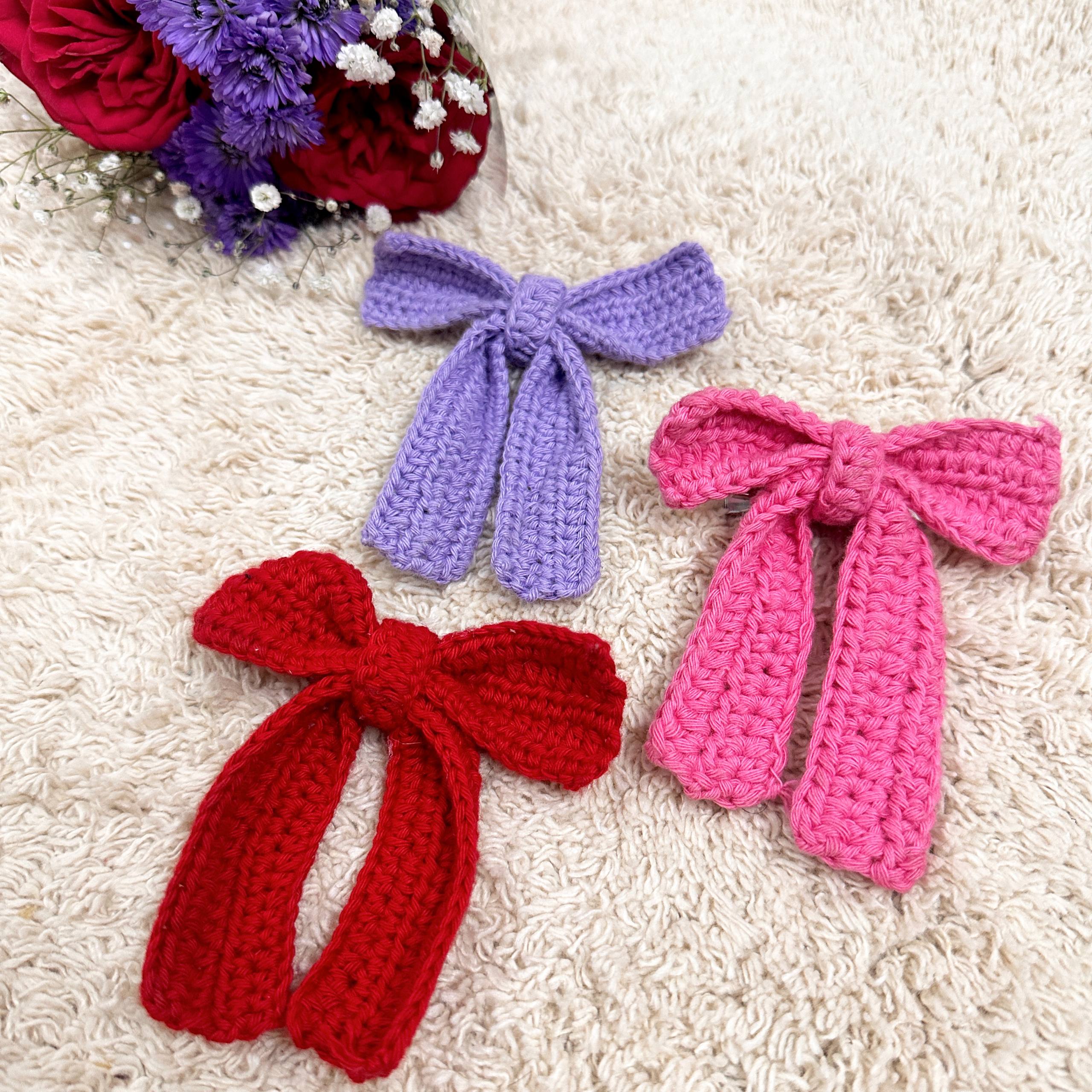 Crochet Hair Bow - Any 1 piece