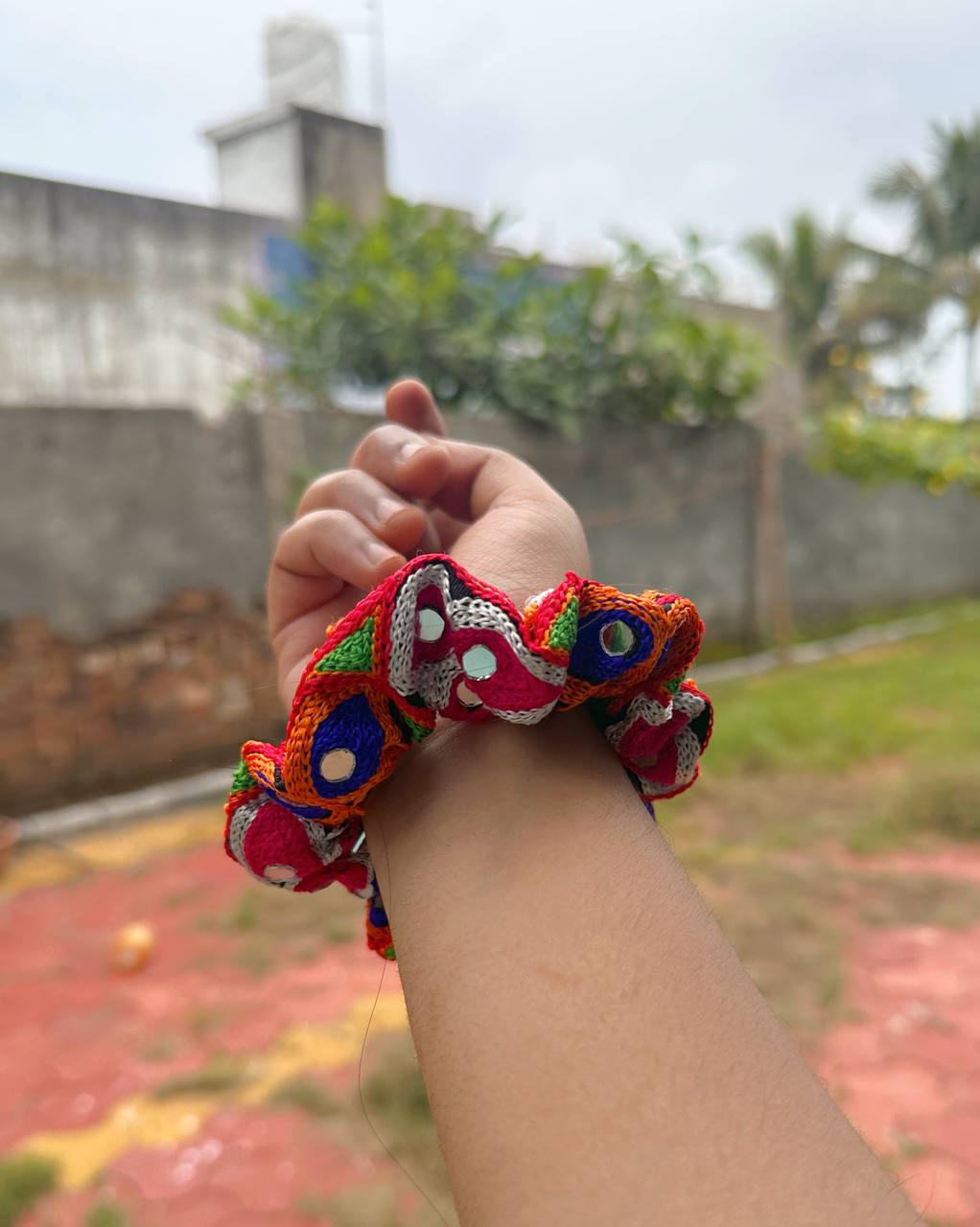 Colorful Navratri Scrunchie